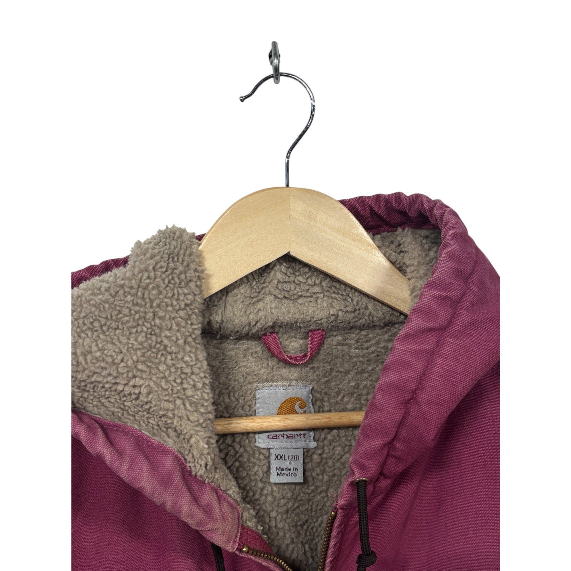 Carhartt Vintage Carhartt Women's Pink Sherpa Lined J130 Zip Up Work Size US XXL / EU 58 / 5 - 3 Thumbnail