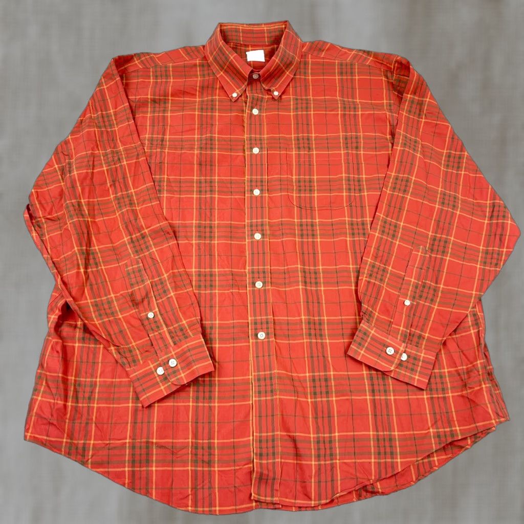 Brooks Brothers Brooks Brothers 346 Button-Up Shirt Men 2XL Orange Plaid Casual Long Sleeve Size US XXL / EU 58 / 5 - 1 Thumbnail