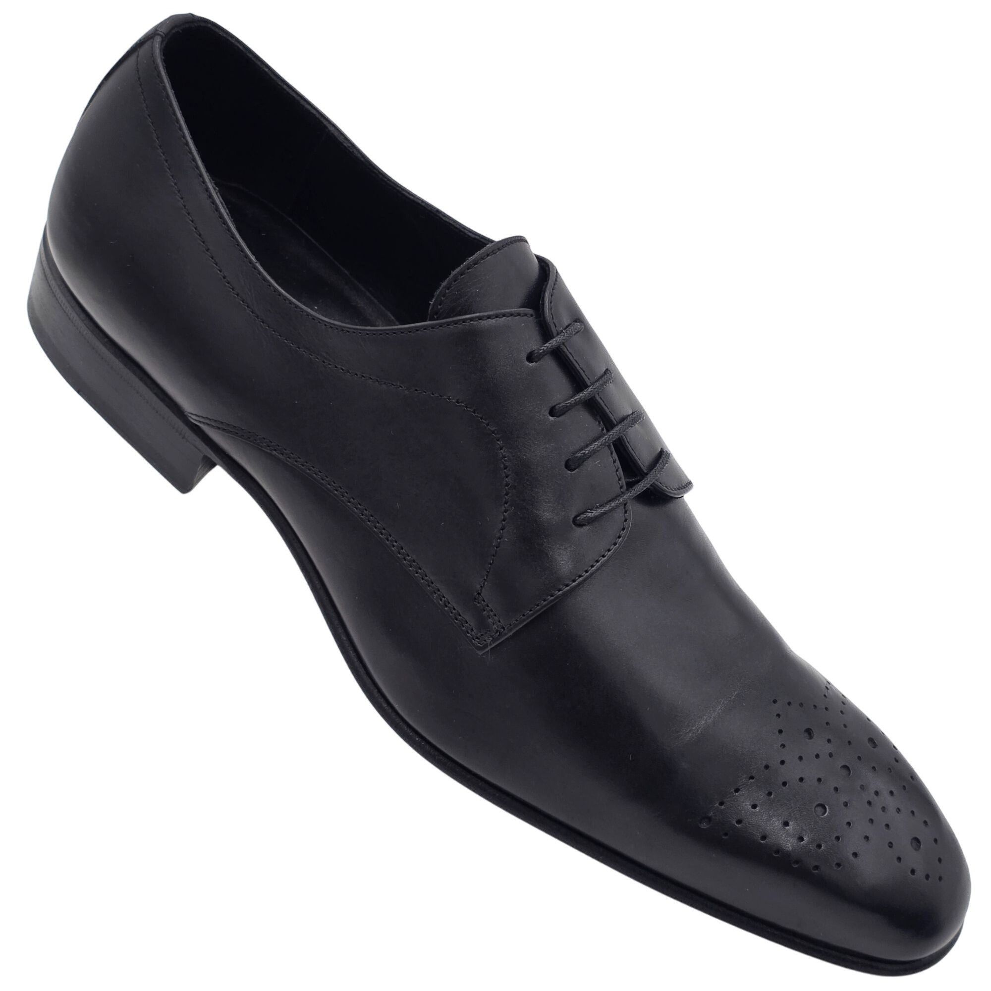 Other NEW Battaglia Italy Mens 7 Black Leather Dress Shoes Oxford Size US 7 / EU 40 - 1 Thumbnail