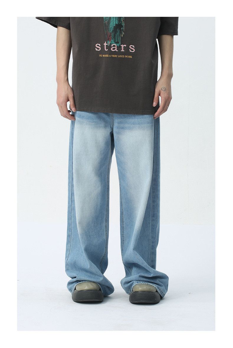 Japanese Brand × Jean Japanese retro simple light blue wide-leg jeans Size US 32 / EU 48 - 6 Thumbnail