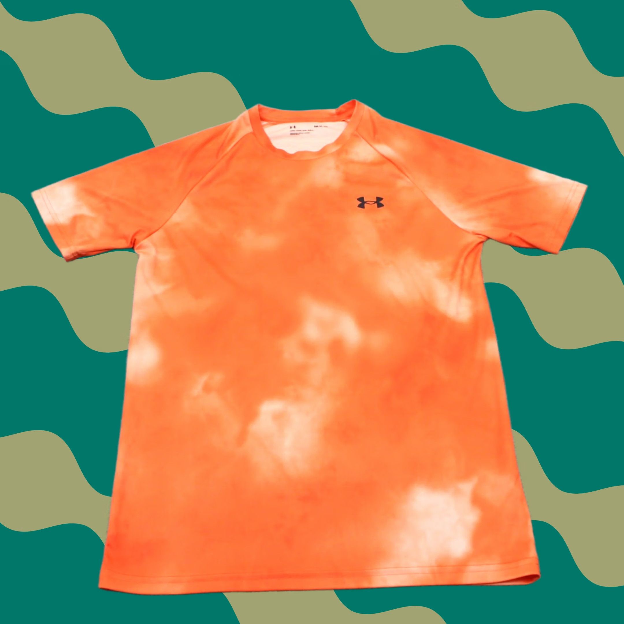 Under Armour Under Armour The Tech Tee Shirt Men Small Orange Tie Dye Loose Fit S/S 90s HeatGear Athletic Casual Pullover Crew Neck Logo Size US S / EU 44-46 / 1 - 1 Thumbnail
