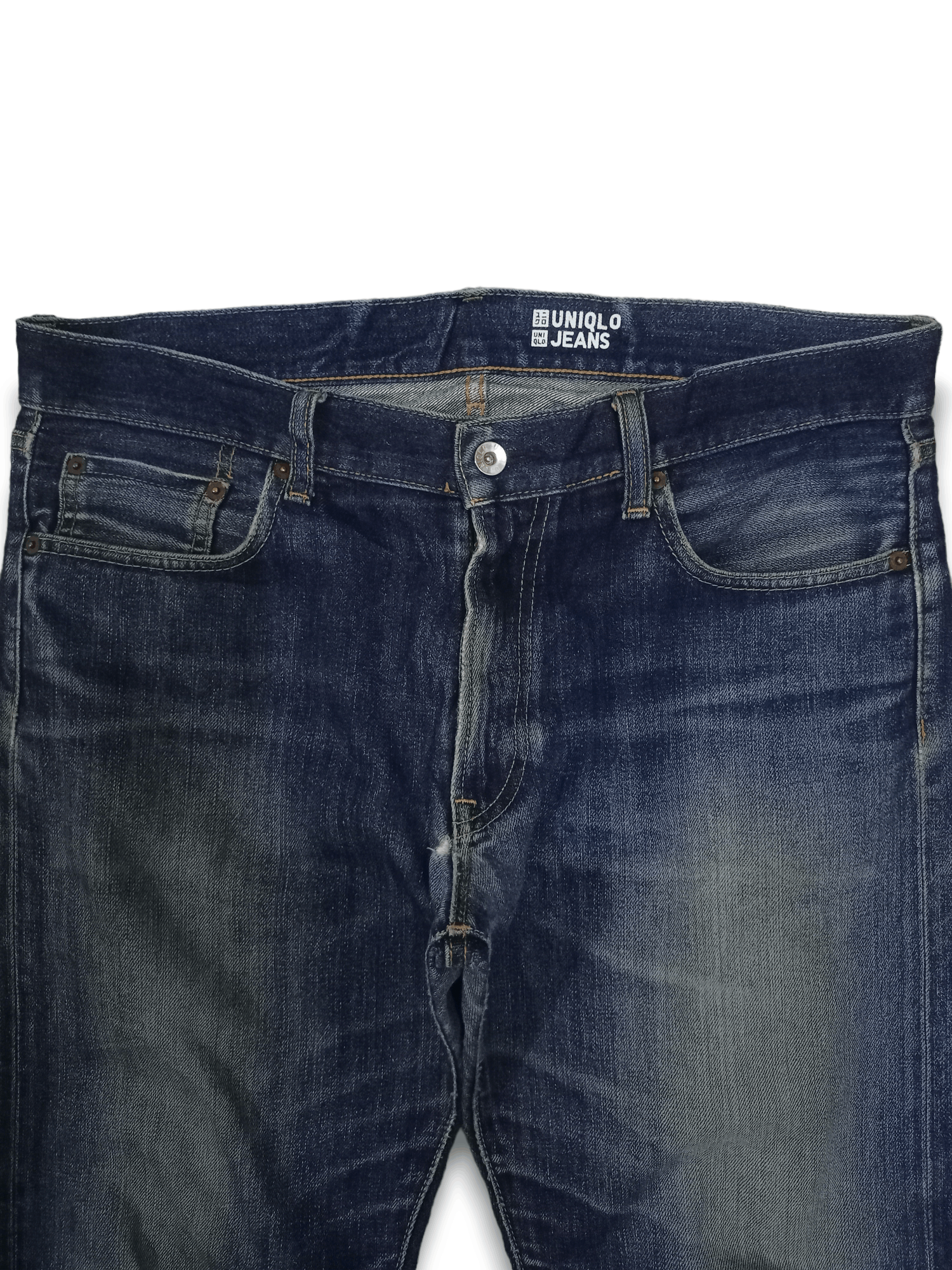 Japanese Brand × Uniqlo Vintage Uniqlo Selvedge Mud Wash Distressed Loose Jeans Size US 36 / EU 52 - 5 Thumbnail