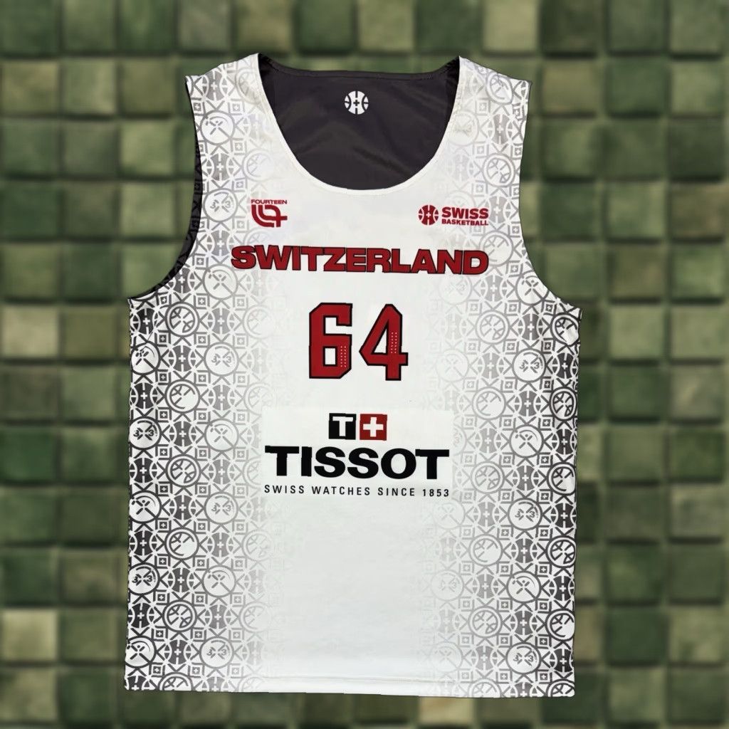 Vintage VINTAGE Switzerland Swiss Basketball #64 SBF Reversible Set Jersey Shirt FOURTEEN Sz 2XL Size US XL / EU 56 / 4 - 1 Thumbnail