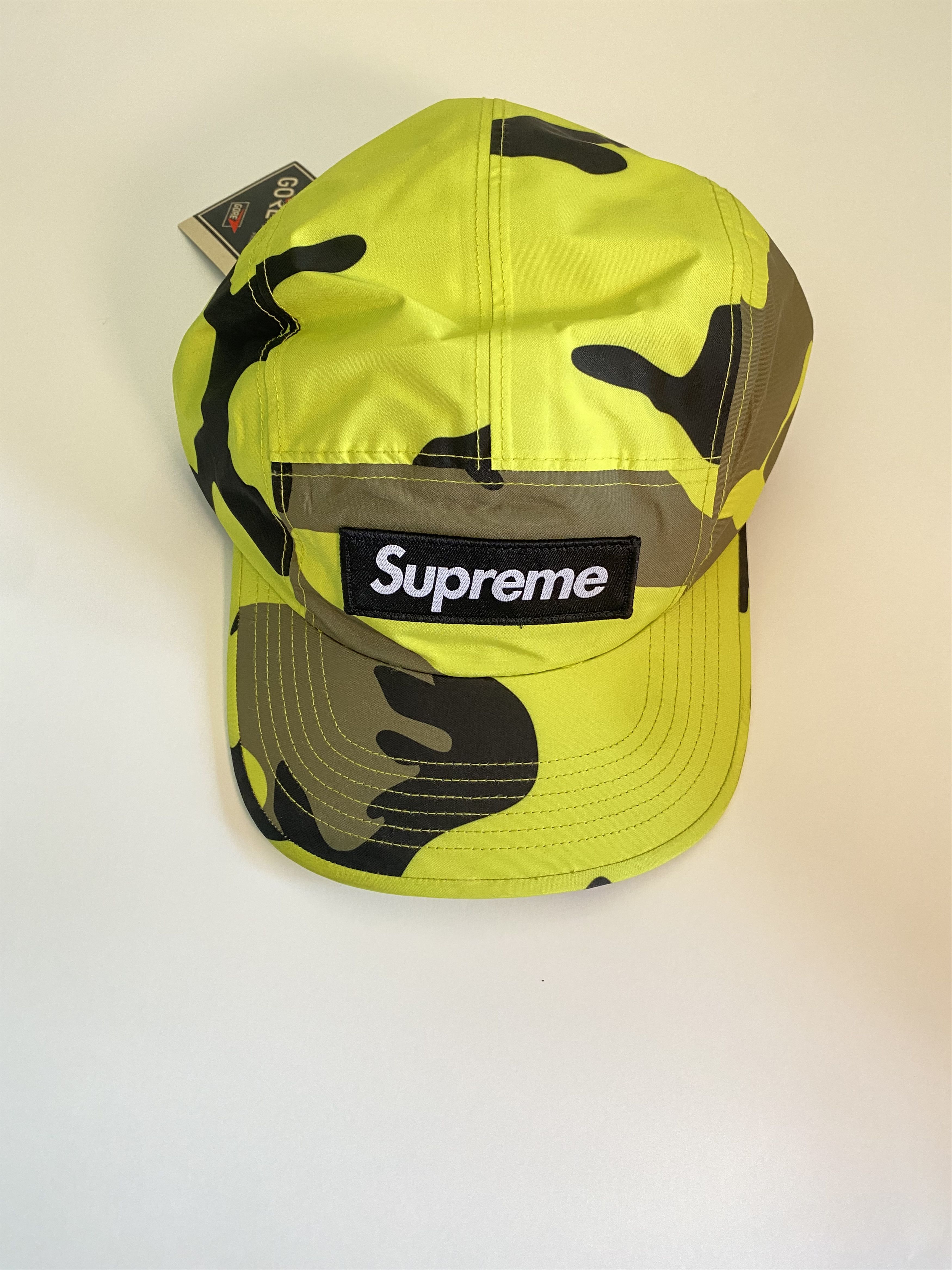 Supreme Supreme Gore-Tex Camp Cap Fluorescent Camo Yellow SS25
