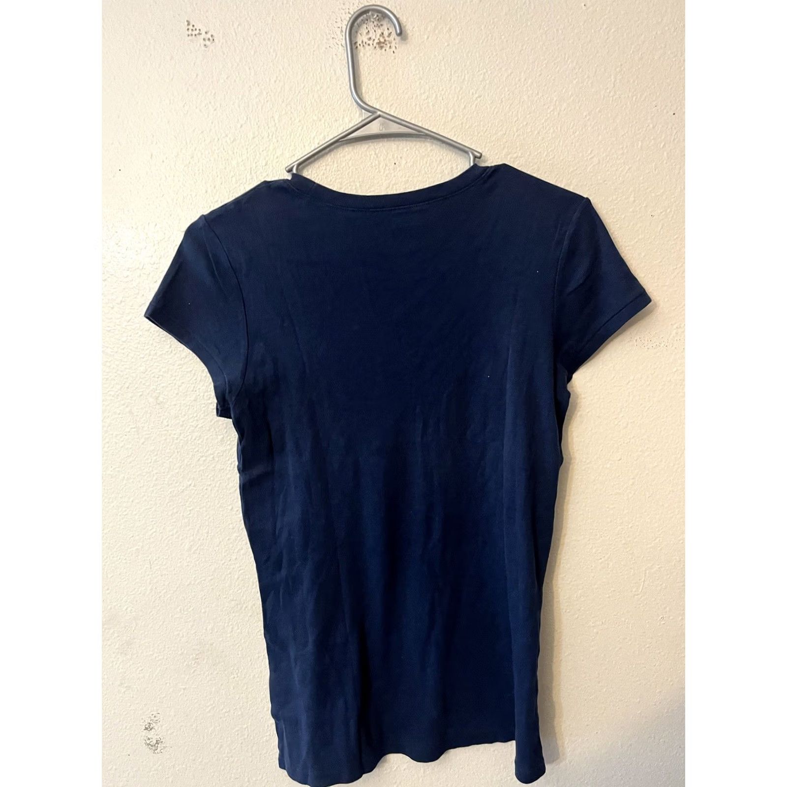 Old Navy Old Navy T-Shirt Women’s Small Navy Blue Solid Short Sleeve Crew Neck Tee Size S / US 4 / IT 40 - 3 Thumbnail