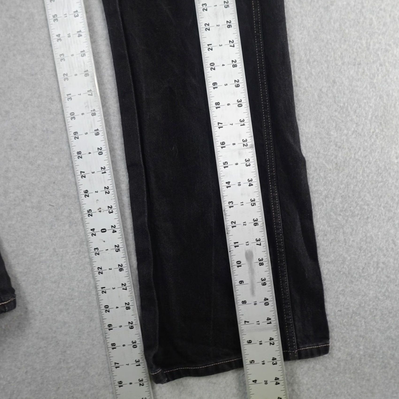 Reformation Reformation Jeans Women's 29X32 Alyssa High Rise Wide Leg Black Denim Jeans Size 29" - 6 Thumbnail