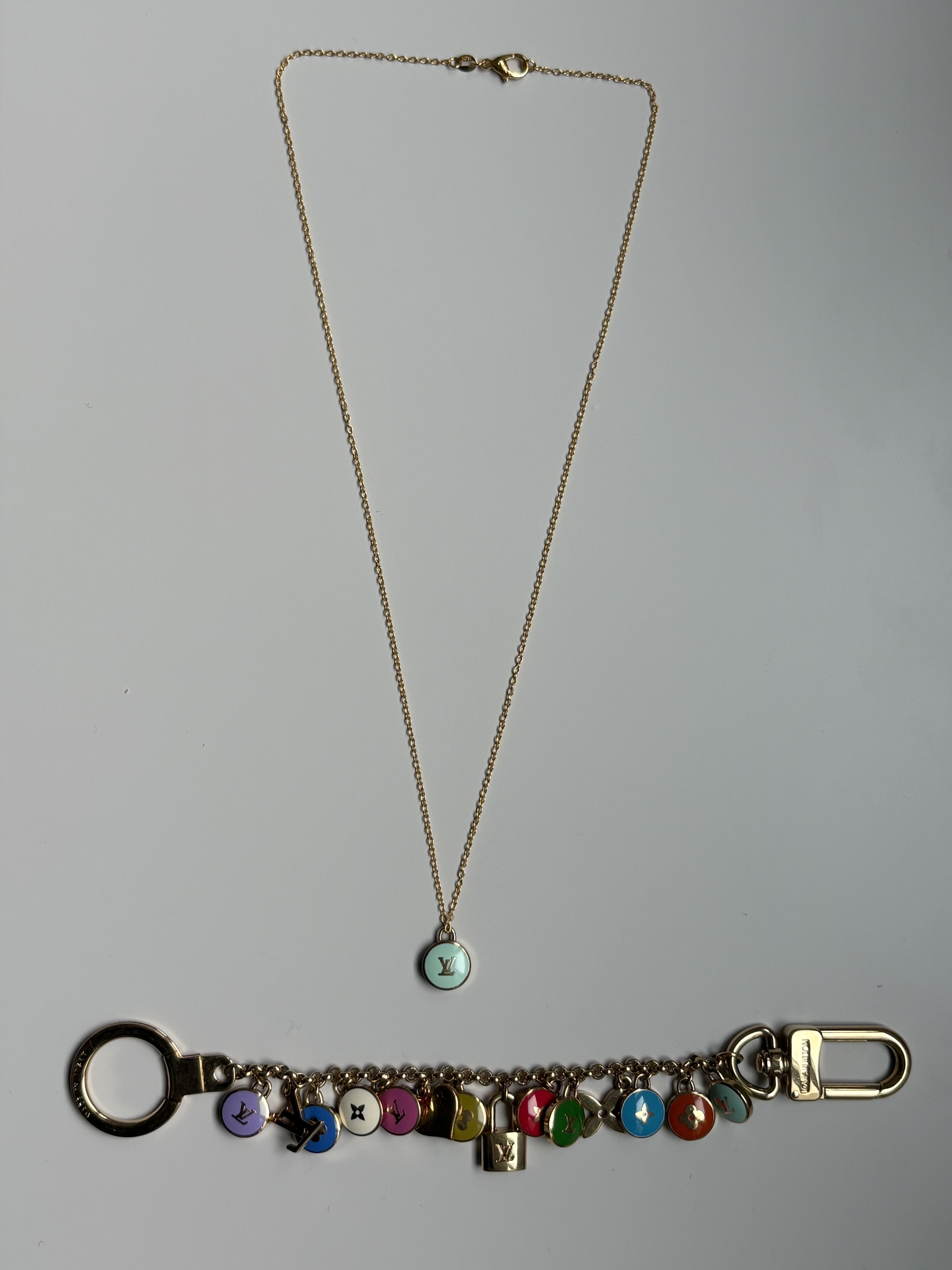 Louis Vuitton Louis Vuitton Teal Logo Pendant Necklace Size ONE SIZE - 3 Thumbnail