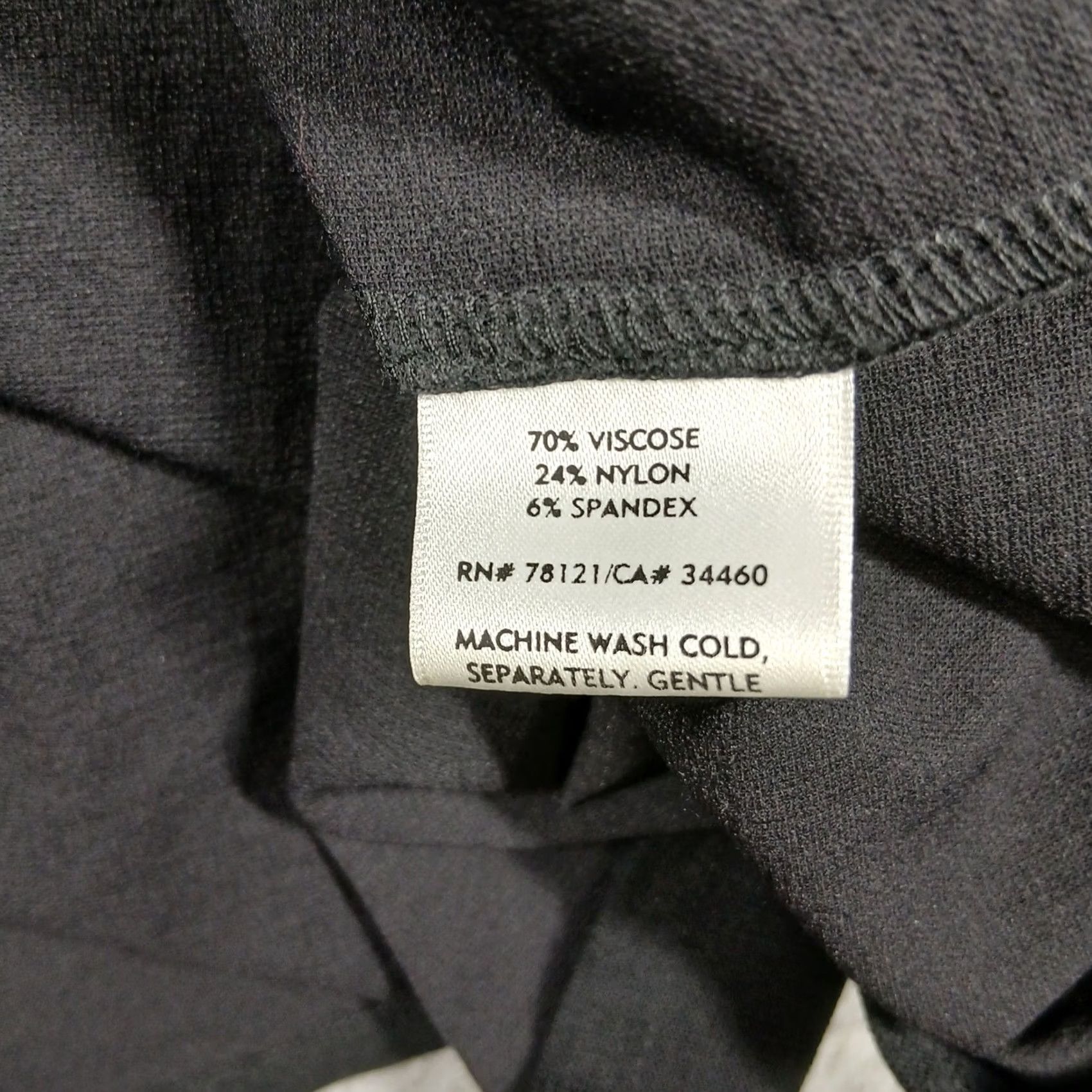 Eileen Fisher Eileen Fisher S320 Black Viscose Nylon Stretch A-Line Midi Skirt Womens S EUC Size 28" / US 6 / IT 42 - 5 Thumbnail