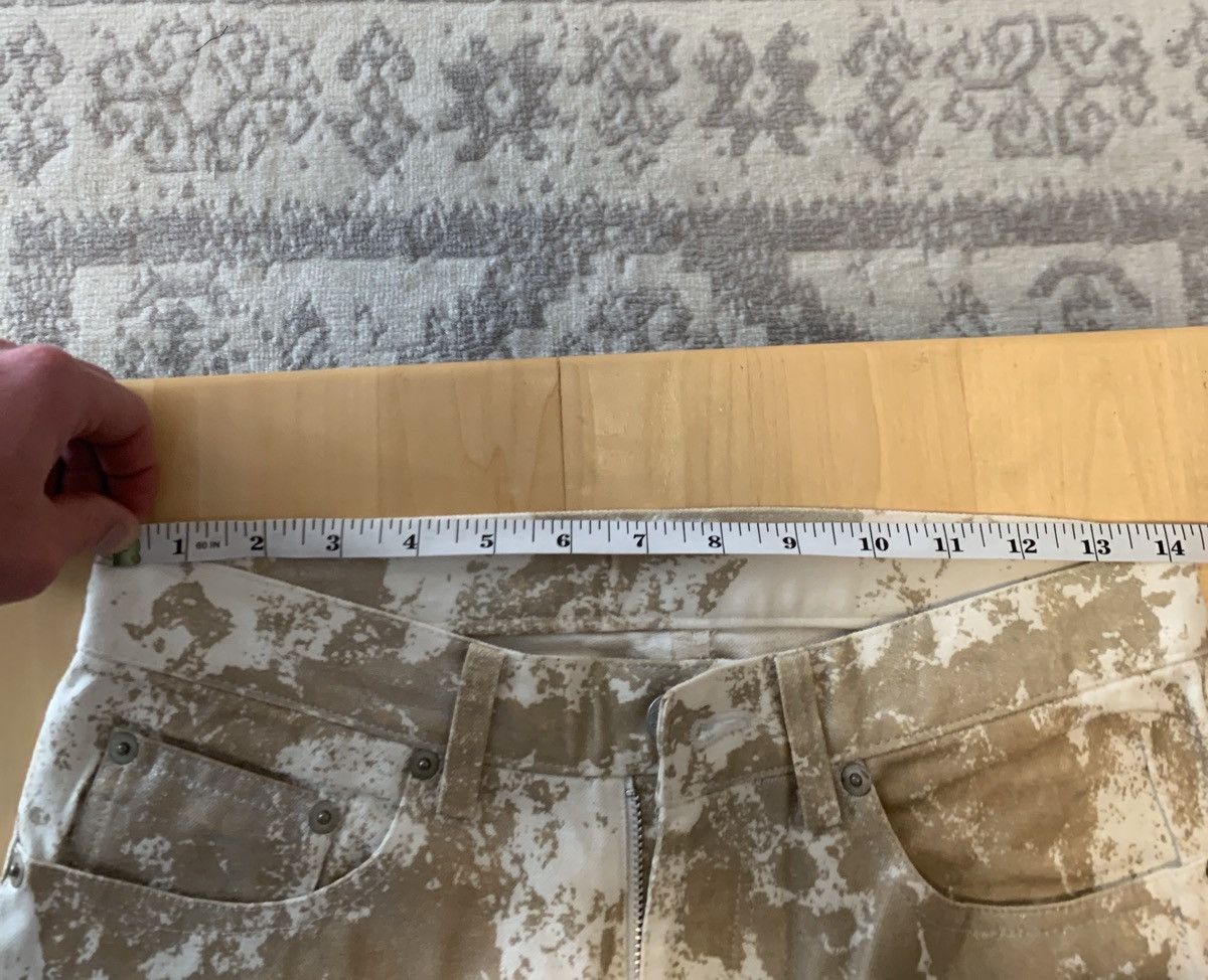 Japanese Brand Yoshiyuki Konishi Ficce Waxed and Painted Bootcut Jeans Size US 28 / EU 44 - 4 Thumbnail