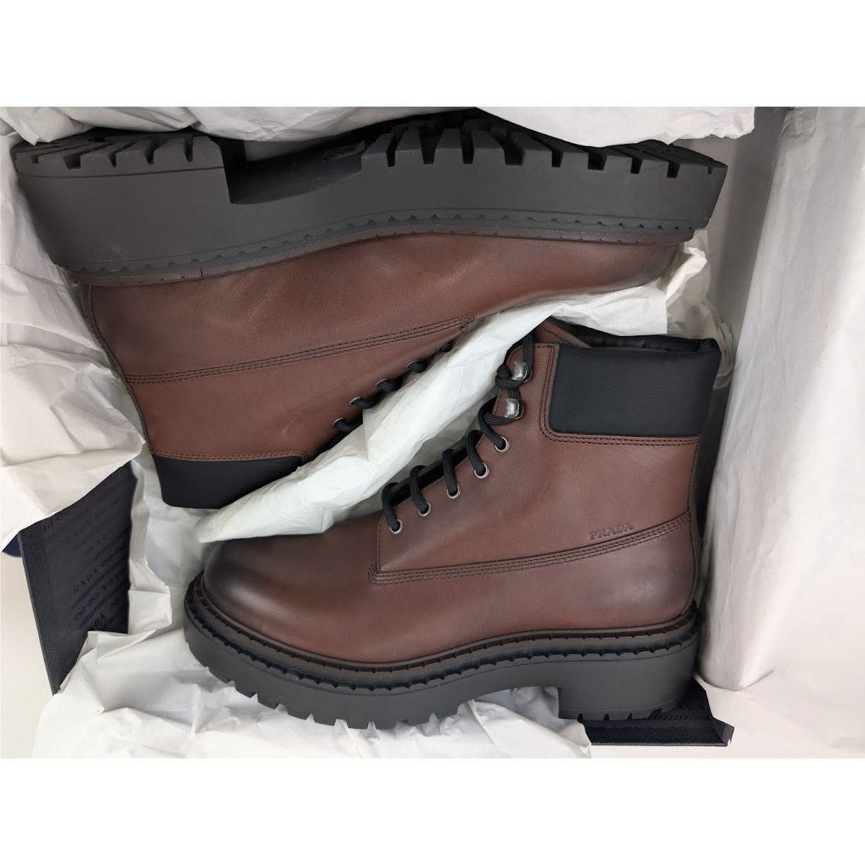 Prada o1rshd1 Ankle Boots in Ebano Brown Size US 11 / EU 44 - 22 Thumbnail