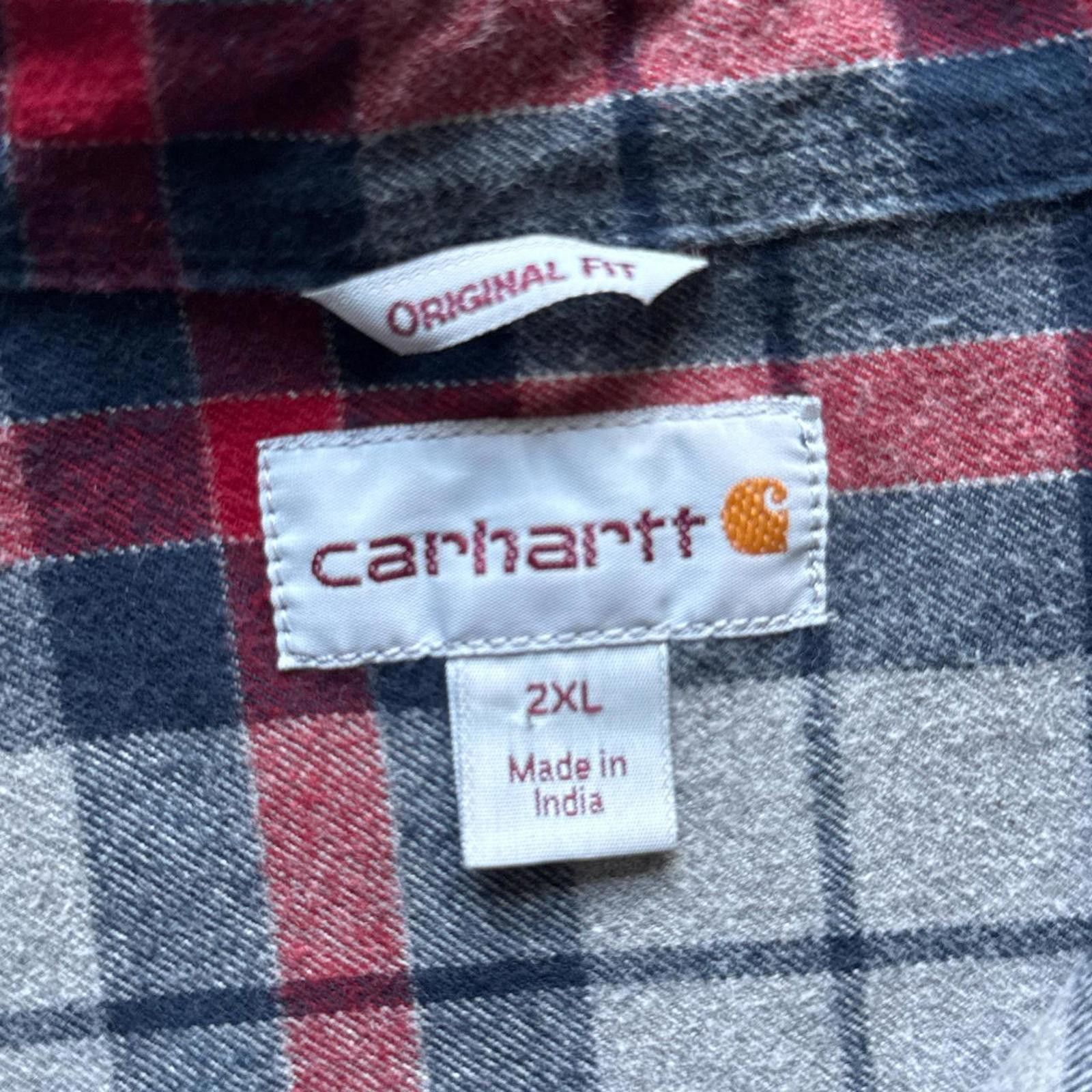 Carhartt Carhartt Vintage Red & Blue Plaid Flannel Shirt Size US XXL / EU 58 / 5 - 5 Thumbnail