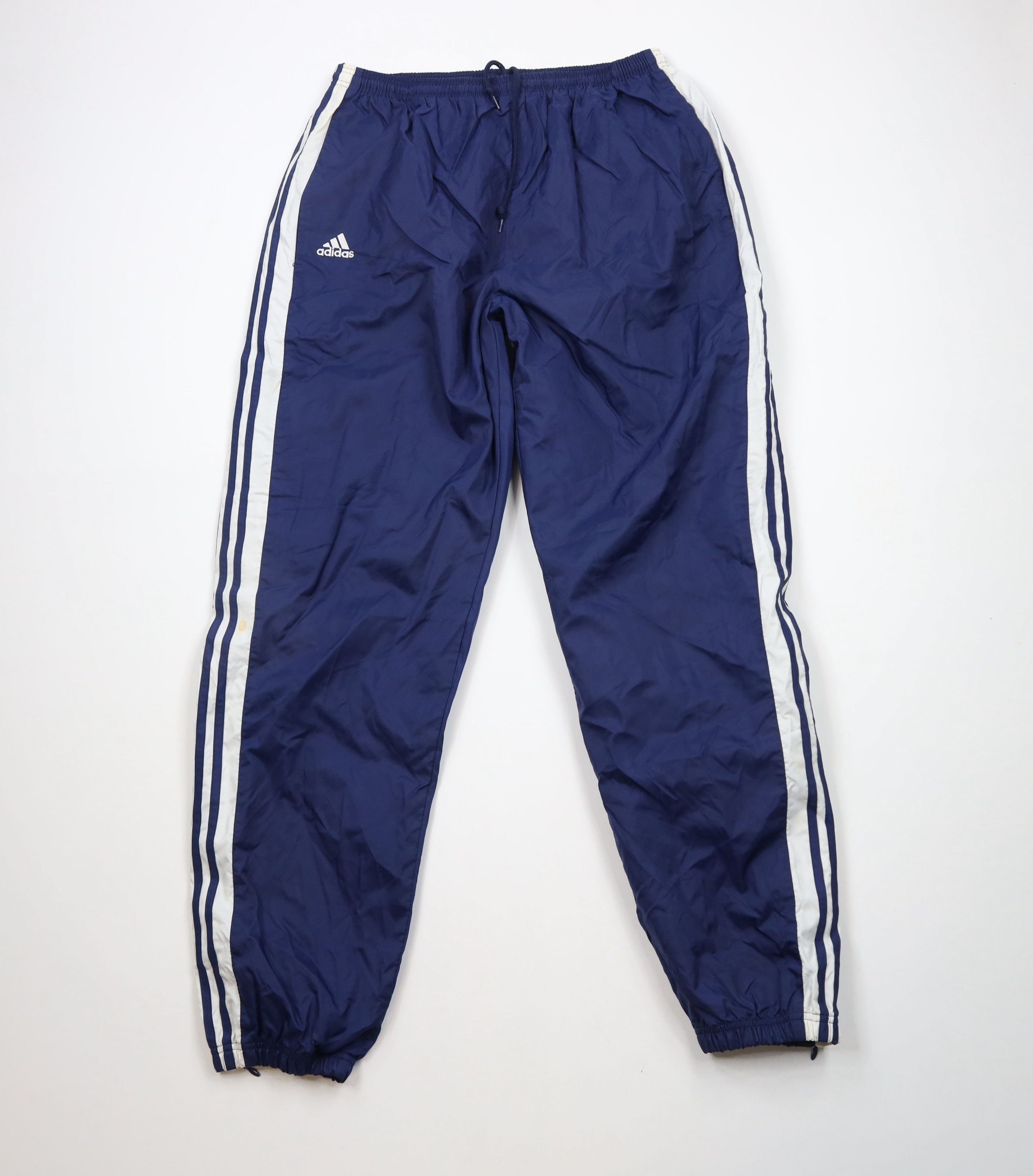 Adidas × Vintage Vintage 90s Adidas Spell Striped Lined Joggers Pants Blue Size US 40 / EU 56 - 1 Thumbnail