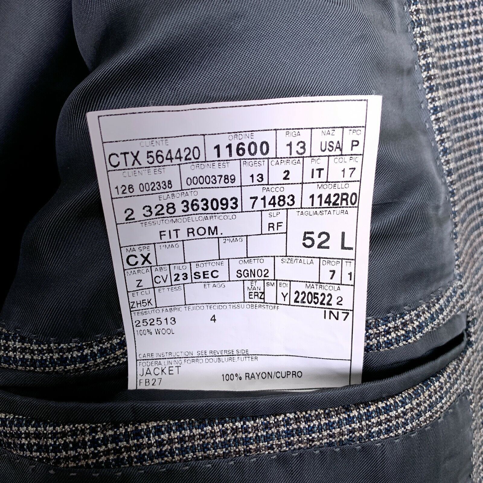 Ermenegildo Zegna Ermenegildo Zegna Trofeo Saks Fifth Sport Coat Gray Mens 42L Size 42L - 10 Thumbnail