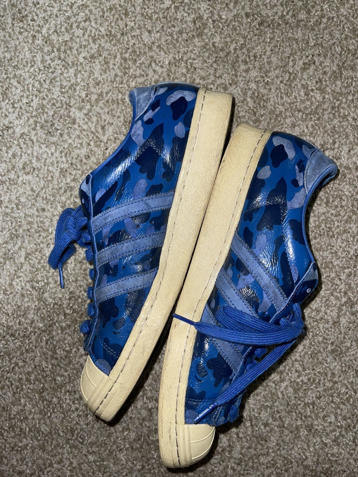 Adidas Bape x Undefeated Adidas Superstar Size US 10.5 / EU 43-44 - 8 Thumbnail
