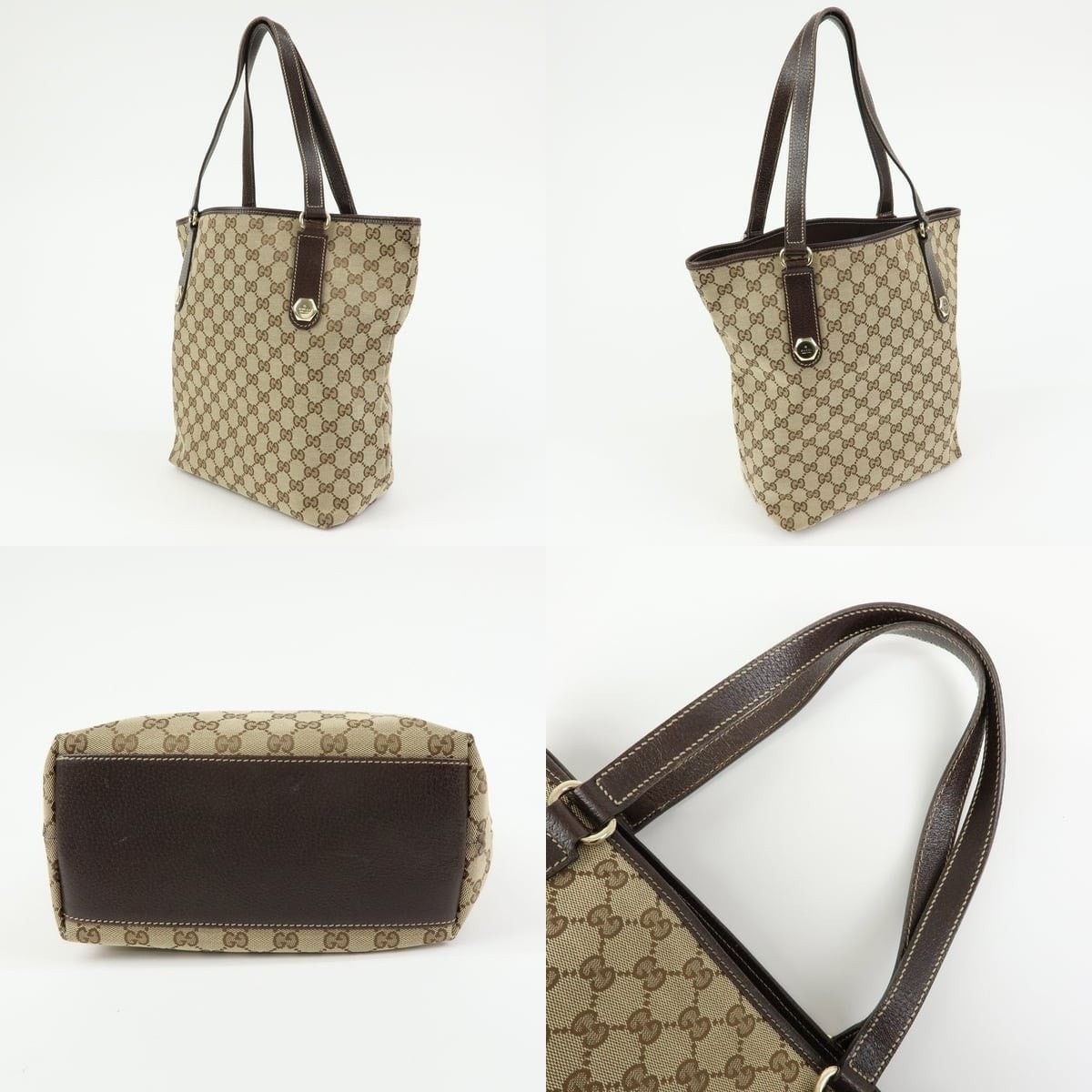 Gucci Gucci GG Canvas Tote Brown Size ONE SIZE - 3 Thumbnail