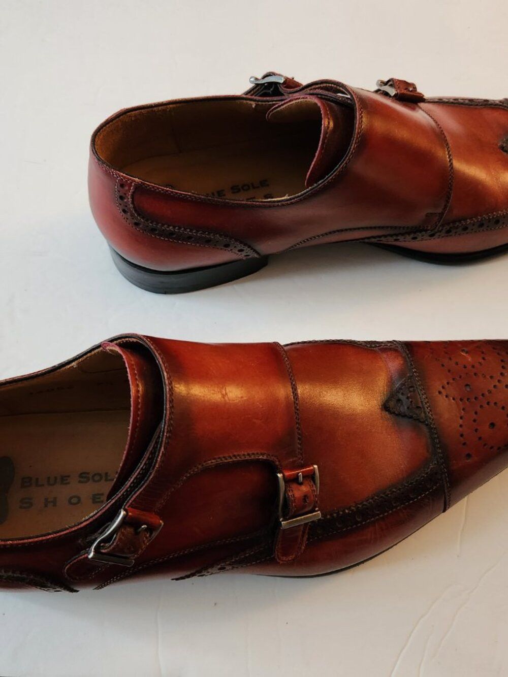 Other blue Sole men's leather dress shoes size:9.5 made in Spain Size US 9.5 / EU 42-43 - 2 Thumbnail