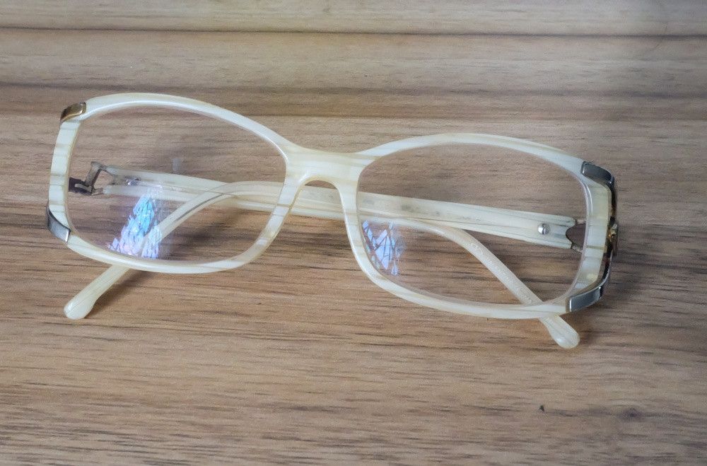 Gianni Valentino Valentino Garavani Glasses Brown Wood Pattern Made in Italy Size ONE SIZE - 1 Thumbnail