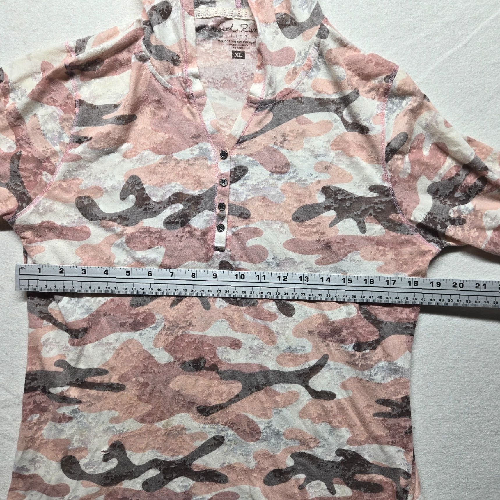 Vintage VINTAGE North River Outfitters Pink Camo Hoodie Adult Women's XL Lightweight Regular Fit Size XL / US 12-14 / IT 48-50 - 4 Thumbnail