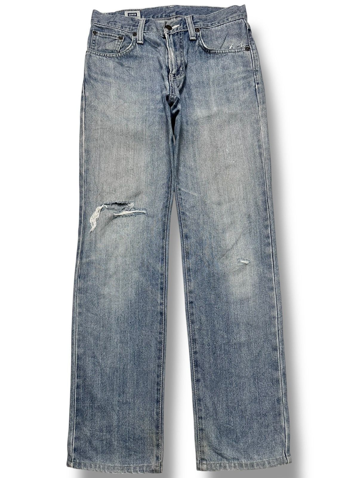 Edwin Edwin 403 Vintage With Distressed Straight Leg & Faded Wash Size US 30 / EU 46 - 1 Thumbnail