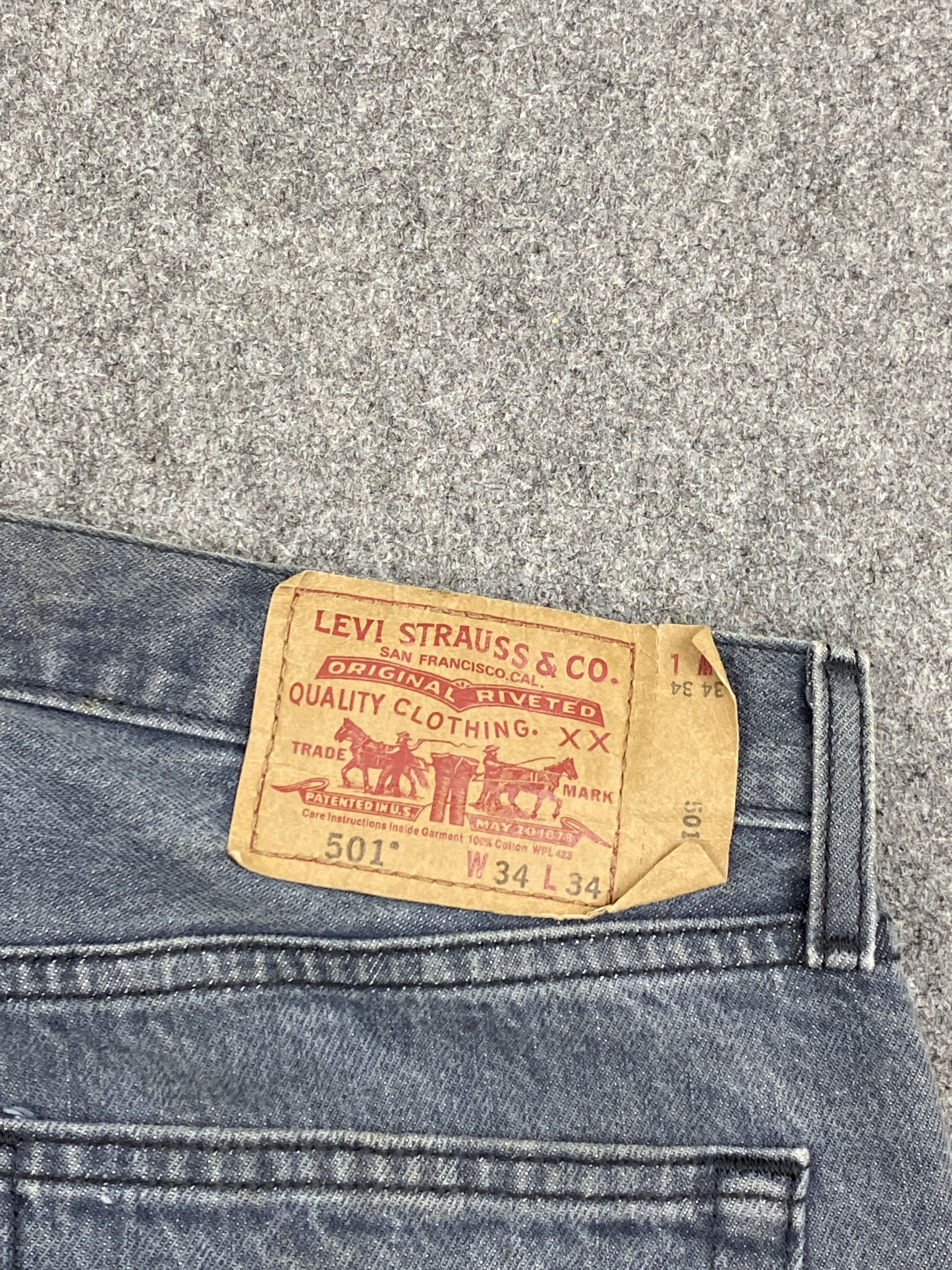 Levi's × Vintage Vintage Levis 501 Superblack Jeans DP2811 Size US 33 - 5 Thumbnail