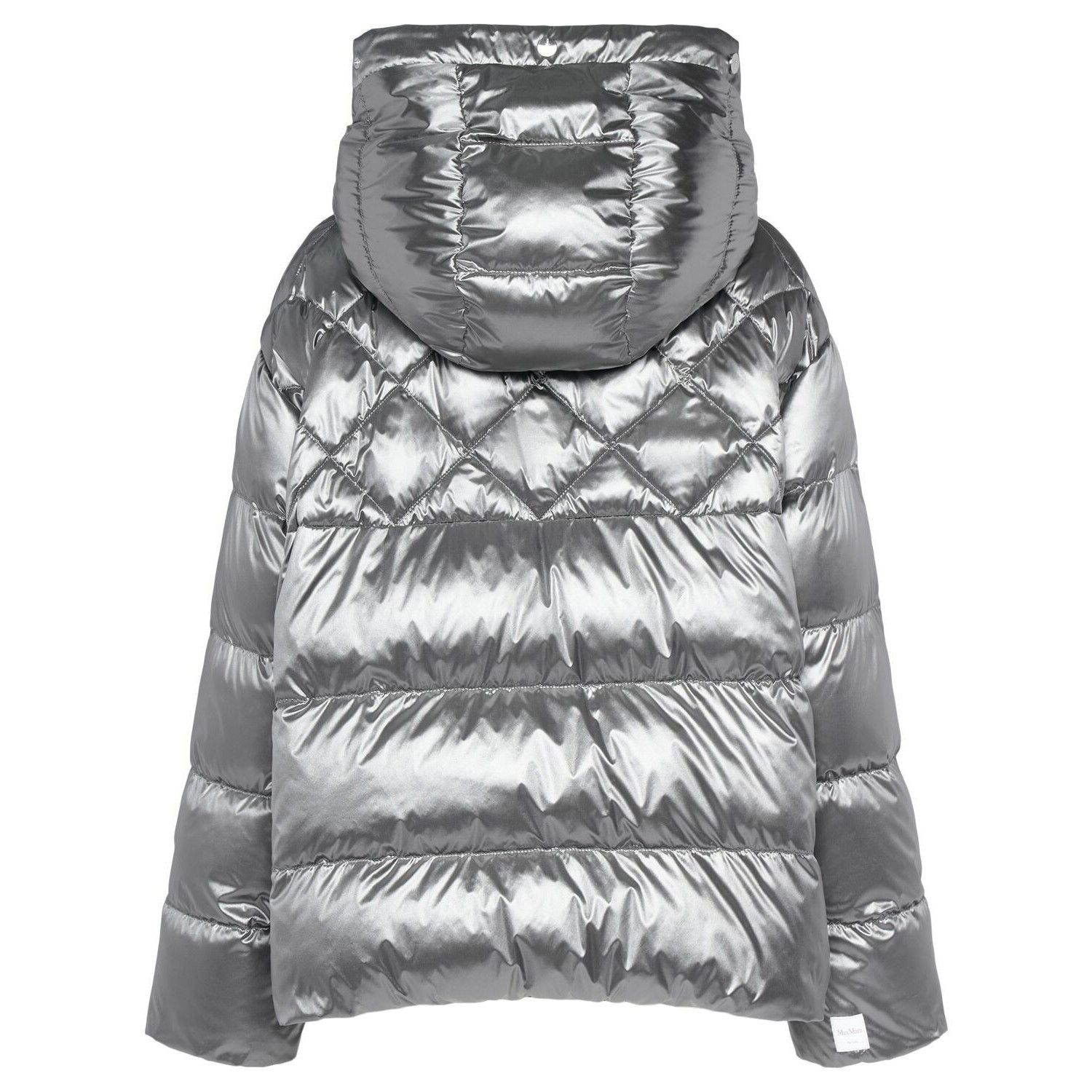 Max Mara MAX MARA Nico $1345 Light Grey Canvas Down Jacket New And Au Size S / US 4 / IT 40 - 3 Thumbnail