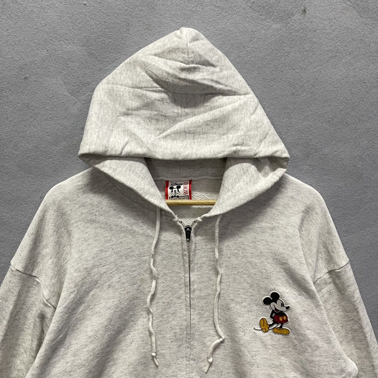 Disney Vintage Disney Mickey Mouse Zip Hoodie Made in USA (1990s) Size US L / EU 52-54 / 3 - 2 Thumbnail