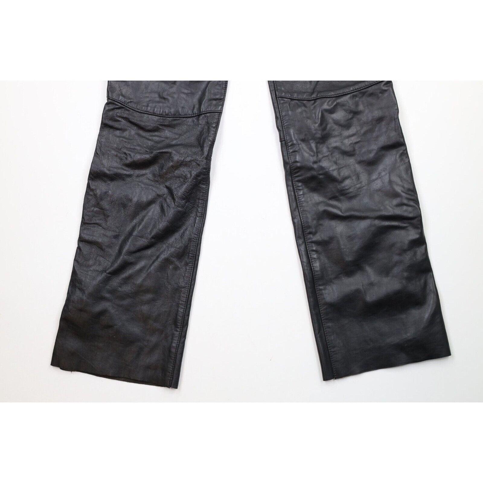 Vintage Vintage 70s Streetwear Distressed Leather Motorcycle Chaps Size US 30 / EU 46 - 4 Thumbnail