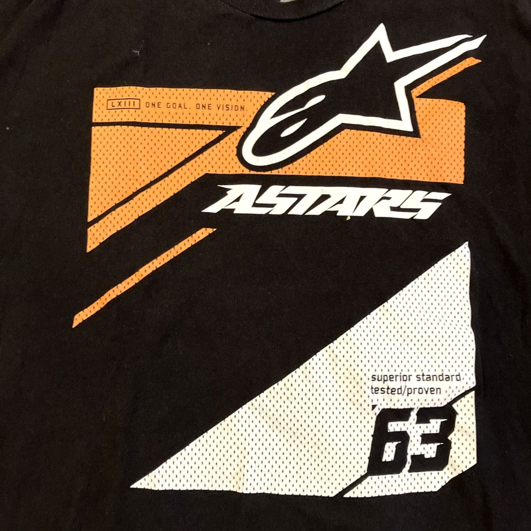Alpinestars VINTAGE Alpinestars Shirt Mens XL Black WOW ASTARS Graphic Logo Short Sleeve Size US XL / EU 56 / 4 - 2 Thumbnail