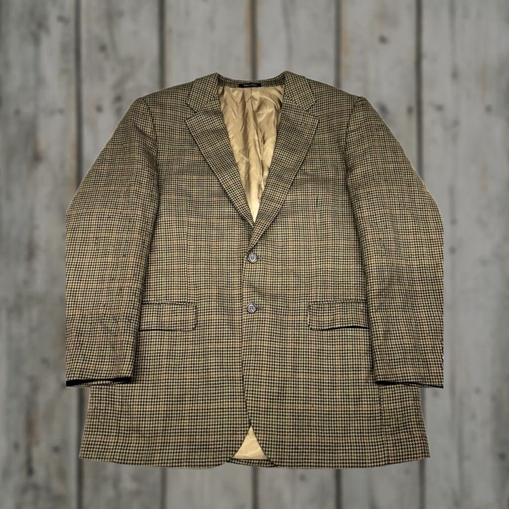 Ralph Lauren Lauren Ralph Lauren 100% Lambswool Houndstooth Sport Jacket Coat Men 44L Vintage Size US S / EU 44-46 / 1 - 1 Thumbnail