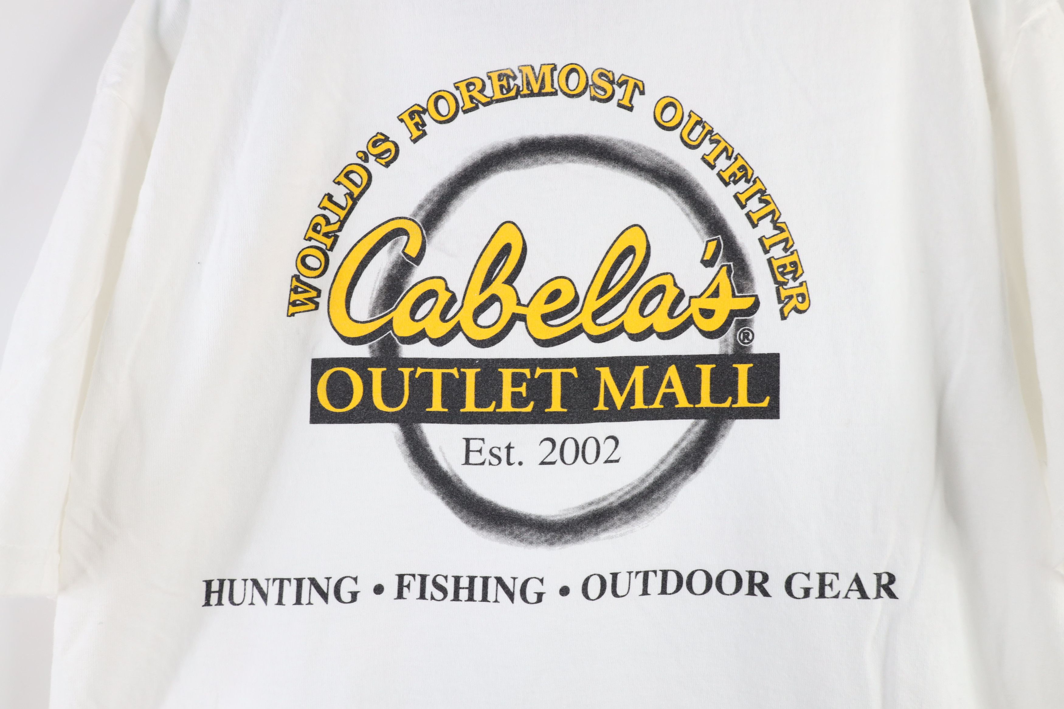 Cabelas × Vintage Vintage Cabelas Spell Out Short Sleeve T-Shirt White Cotton Size US M / EU 48-50 / 2 - 7 Thumbnail