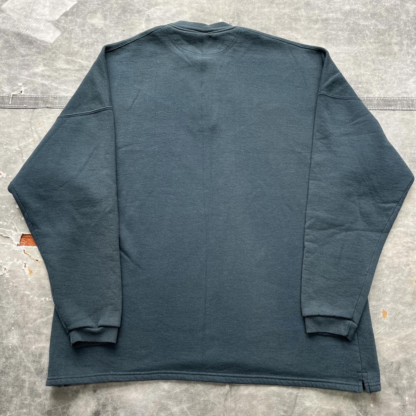 Russell Athletic × Vintage Vintage 90s Russell Athletic Forest Green Blank Sweatshirt Size US XXL / EU 58 / 5 - 5 Thumbnail
