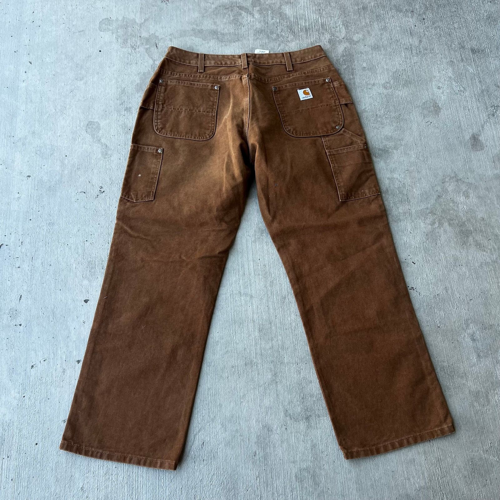 Carhartt × Vintage Carhartt WOMENS brown double knee work wear carpenter pants Size US 32 / EU 48 - 5 Thumbnail