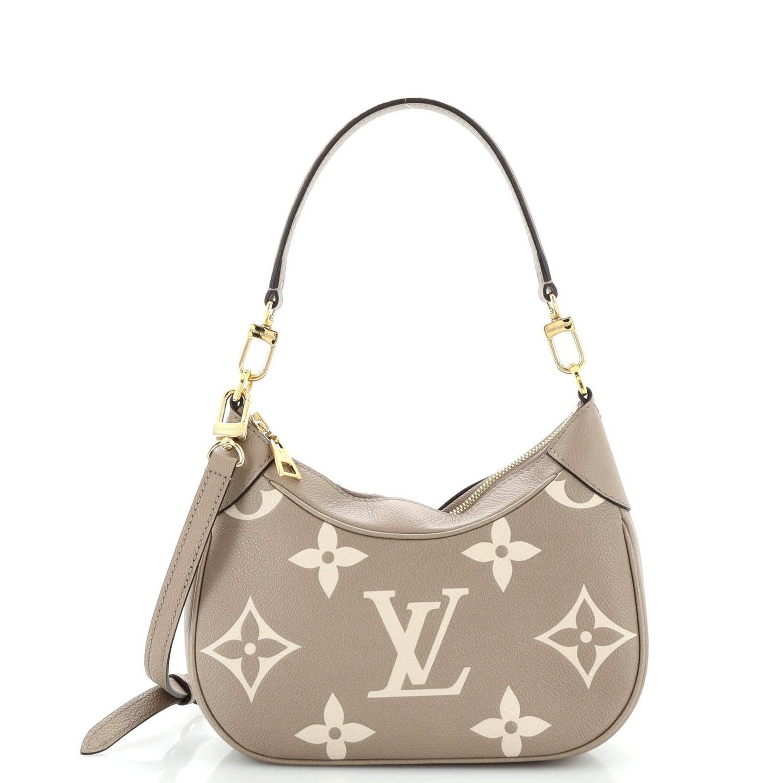 image of Louis Vuitton Bagatelle Nm Handbag Bicolor Monogram Empreinte Giant None in Neutral, Women's
