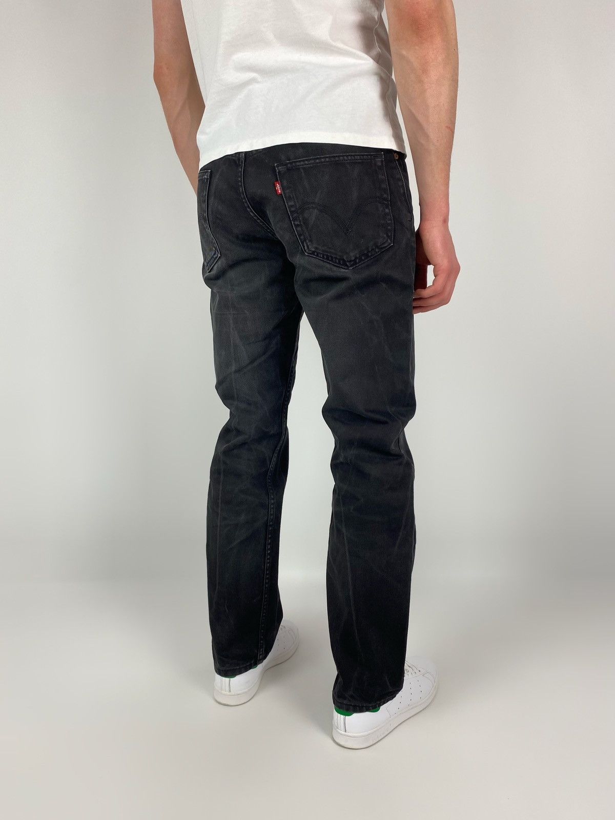 Levi's 2000’s Vintage Levi’s 505 Washed Black Denim Pants 32X32 Size US 32 / EU 48 - 2 Thumbnail