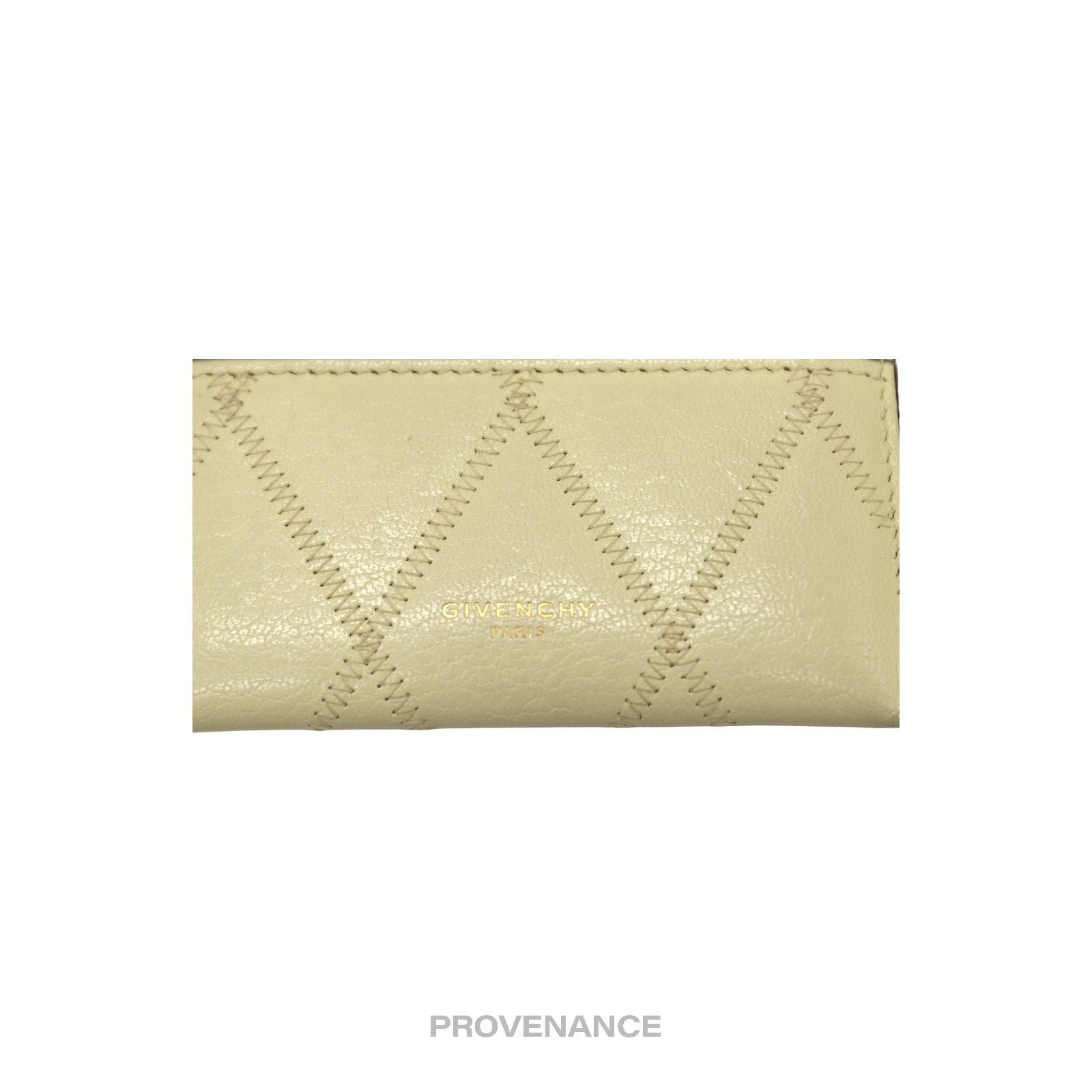 Givenchy 🔴 Givenchy Card Holder Wallet - Quilted Ivory Leather Size ONE SIZE - 6 Thumbnail