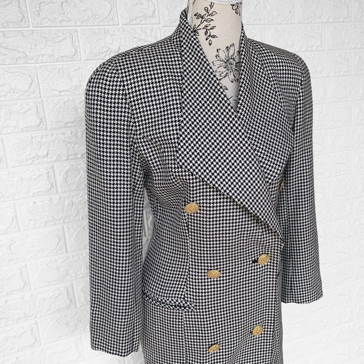 Max Mara Max Mara Checked Wool Long Coat Double Breasted Size S / US 4 / IT 40 - 8 Thumbnail