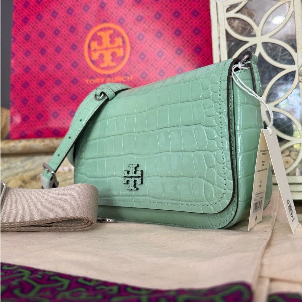 Tory Burch Tory Burch THEA EMBOSSED FLAP CROSSBODY / shoulder Size ONE SIZE - 2 Thumbnail