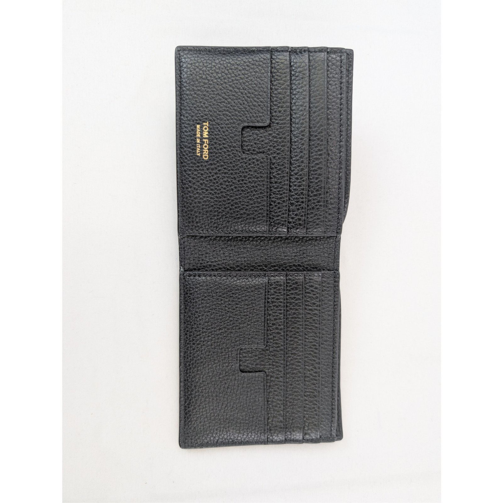 Tom Ford o1rshd1 Size: OS / Grained Leather Bi-Fold Wallet in Black Size ONE SIZE - 5 Thumbnail