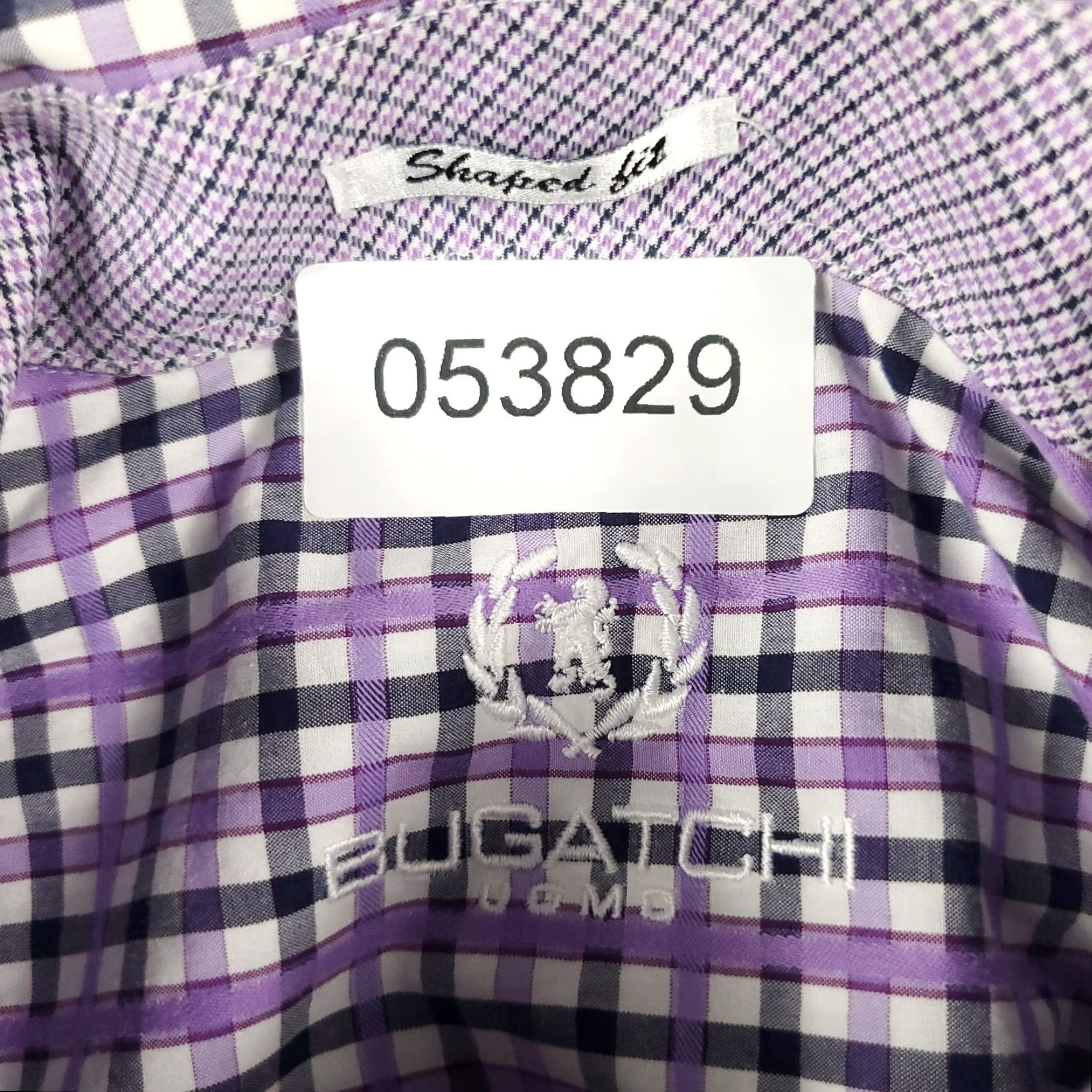 BUGATCHI Bugatchi Uomo Shirt Large Purple Plaid Button-Up Long Sleeve Mens Size US L / EU 52-54 / 3 - 8 Thumbnail