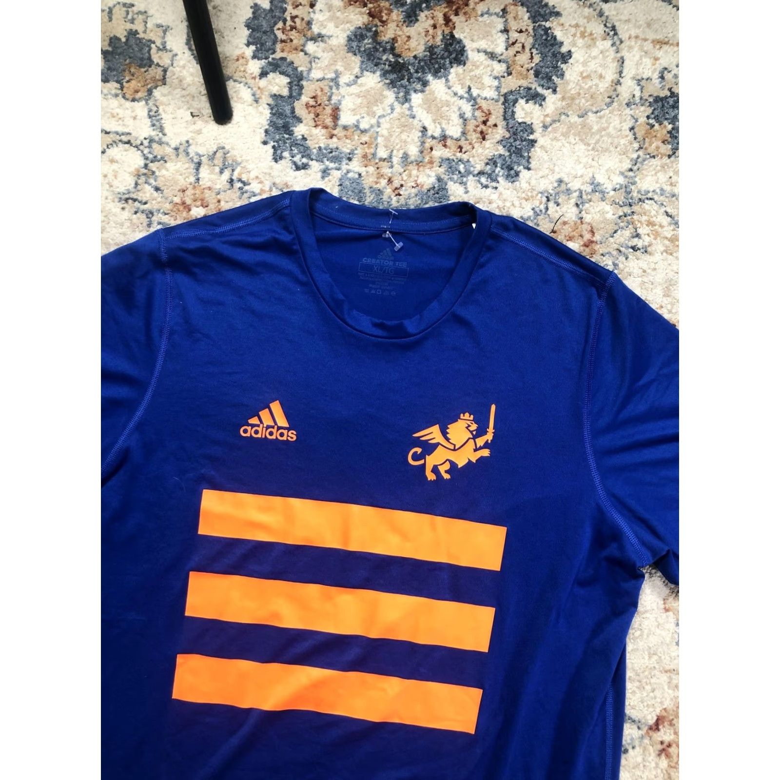 Adidas Adidas Creator Tee Shirt Mens XL Blue Orange Lion Graphic Short Sleeve Athletic Size US XL / EU 56 / 4 - 6 Thumbnail
