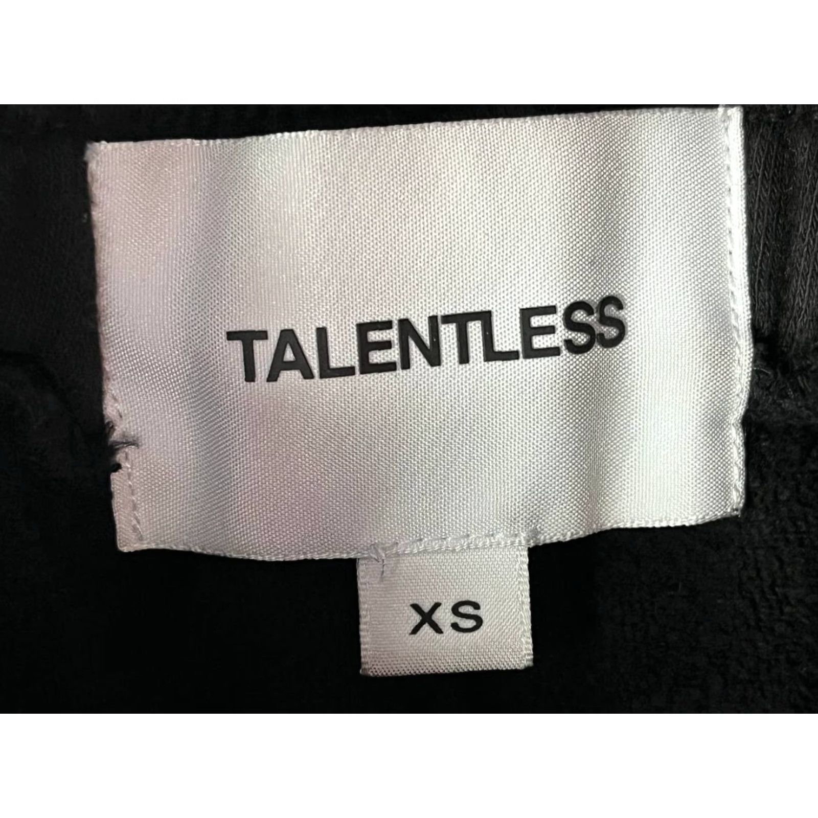 Talentless Talentless Pants Black XS Cotton Elastic Waist Wide Leg Flared Sweatpants Women XS Size 26" / US 2 / IT 38 - 7 Thumbnail