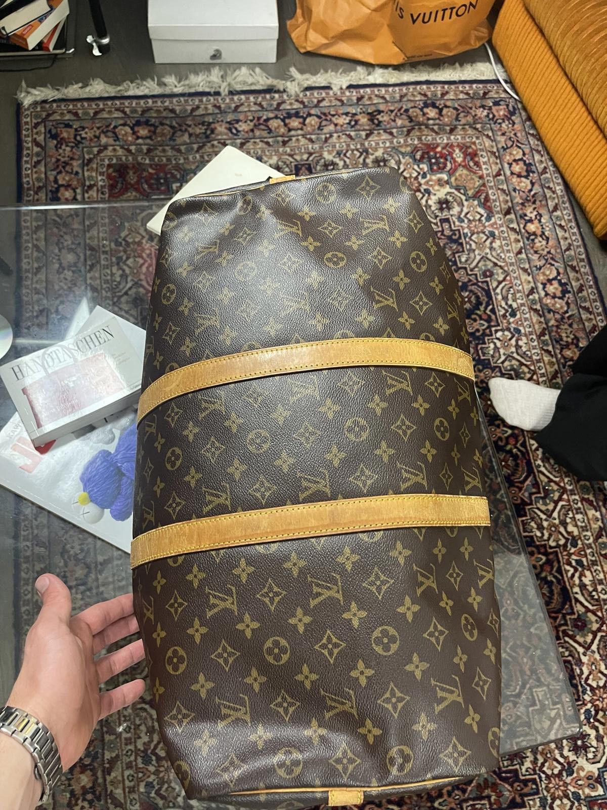 Louis Vuitton Louis Vuitton - Monogram Canvas Keepall Bandoulière 50 Bag Size ONE SIZE - 8 Thumbnail