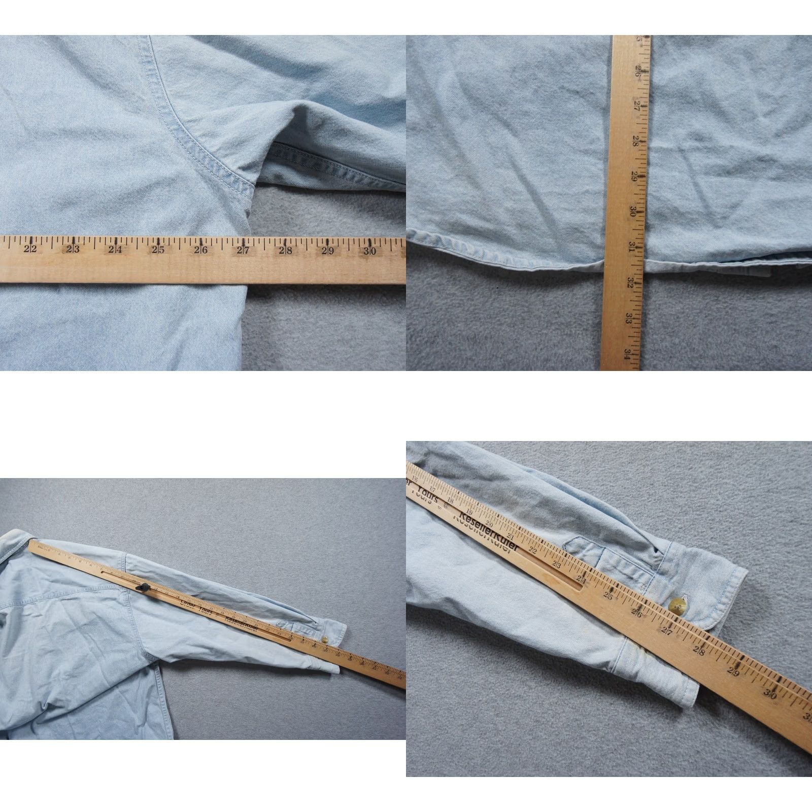 Lee Vintage NYAC Shirt Mens XL Blue Denim Button-Up Lee Regular Fit Button-Up Shirt Mens Blue Denim Outdoor 90s Mens Size US XL / EU 56 / 4 - 9 Thumbnail