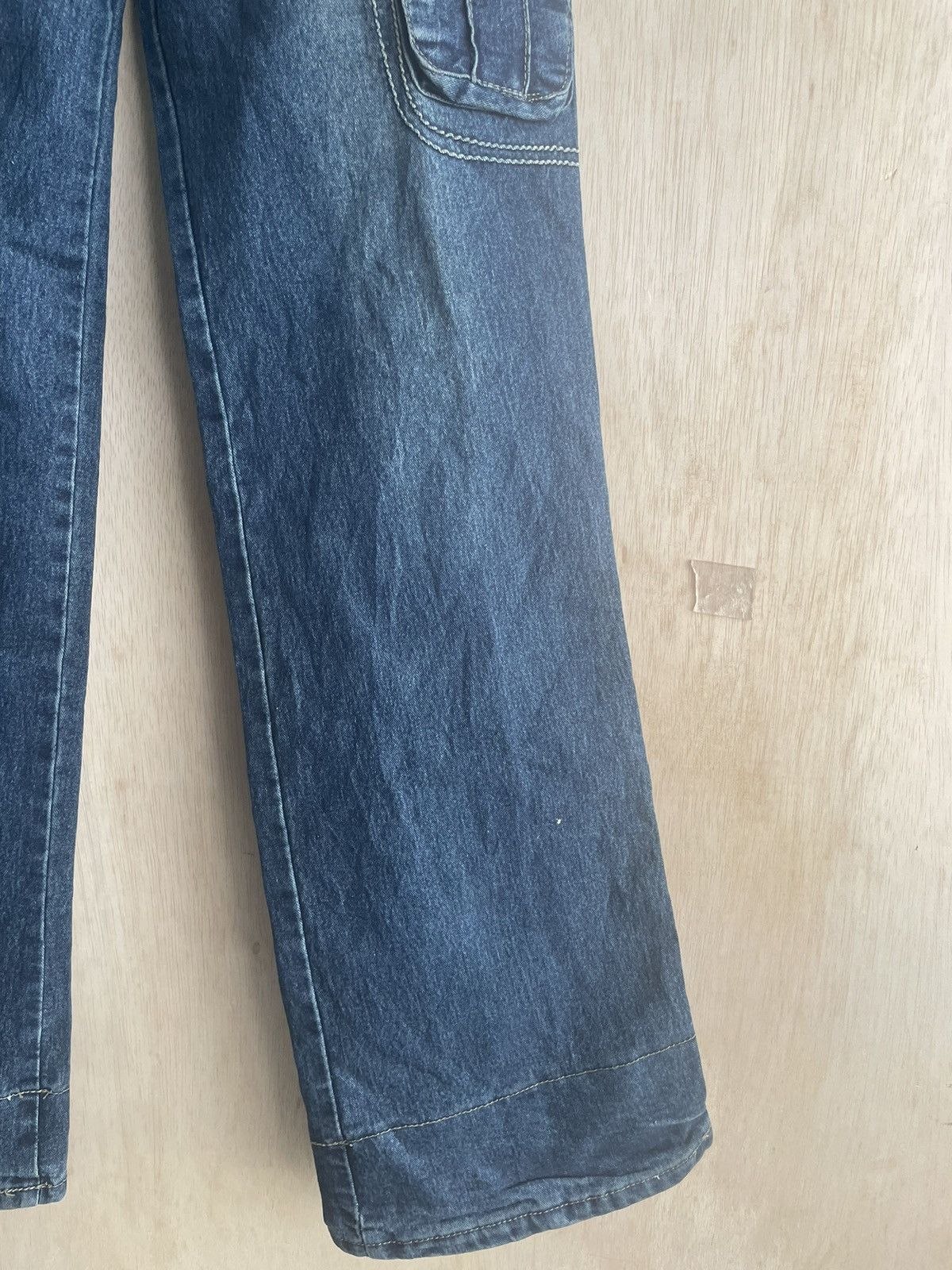 Japanese Brand × Vintage Cargo pocket denim jeans Size 32" / US 10 / IT 46 - 2 Thumbnail