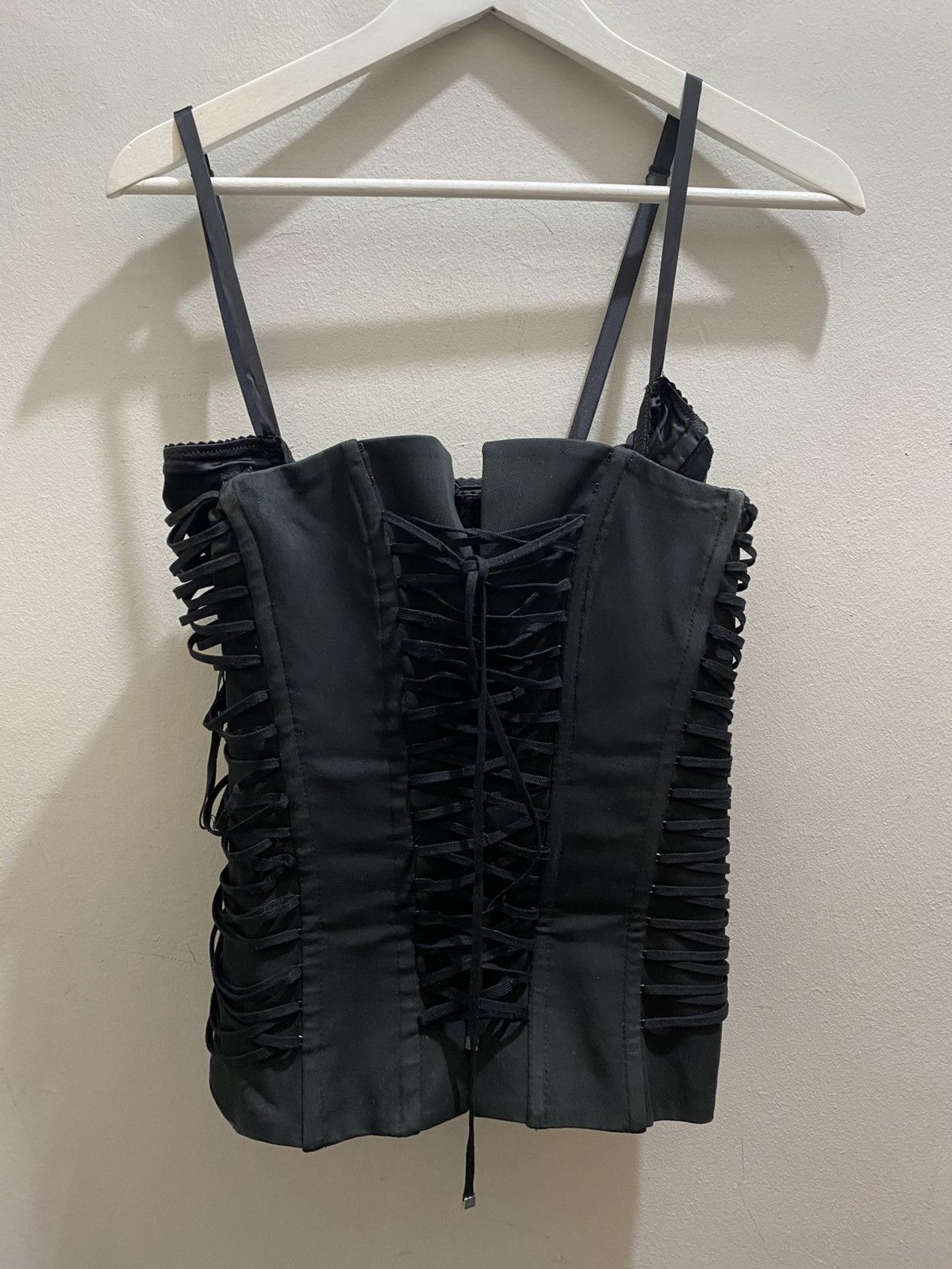 Dolce & Gabbana DOLCE & GABBANA BLACK COTTON CORSET Size M / US 6-8 / IT 42-44 - 1 Thumbnail