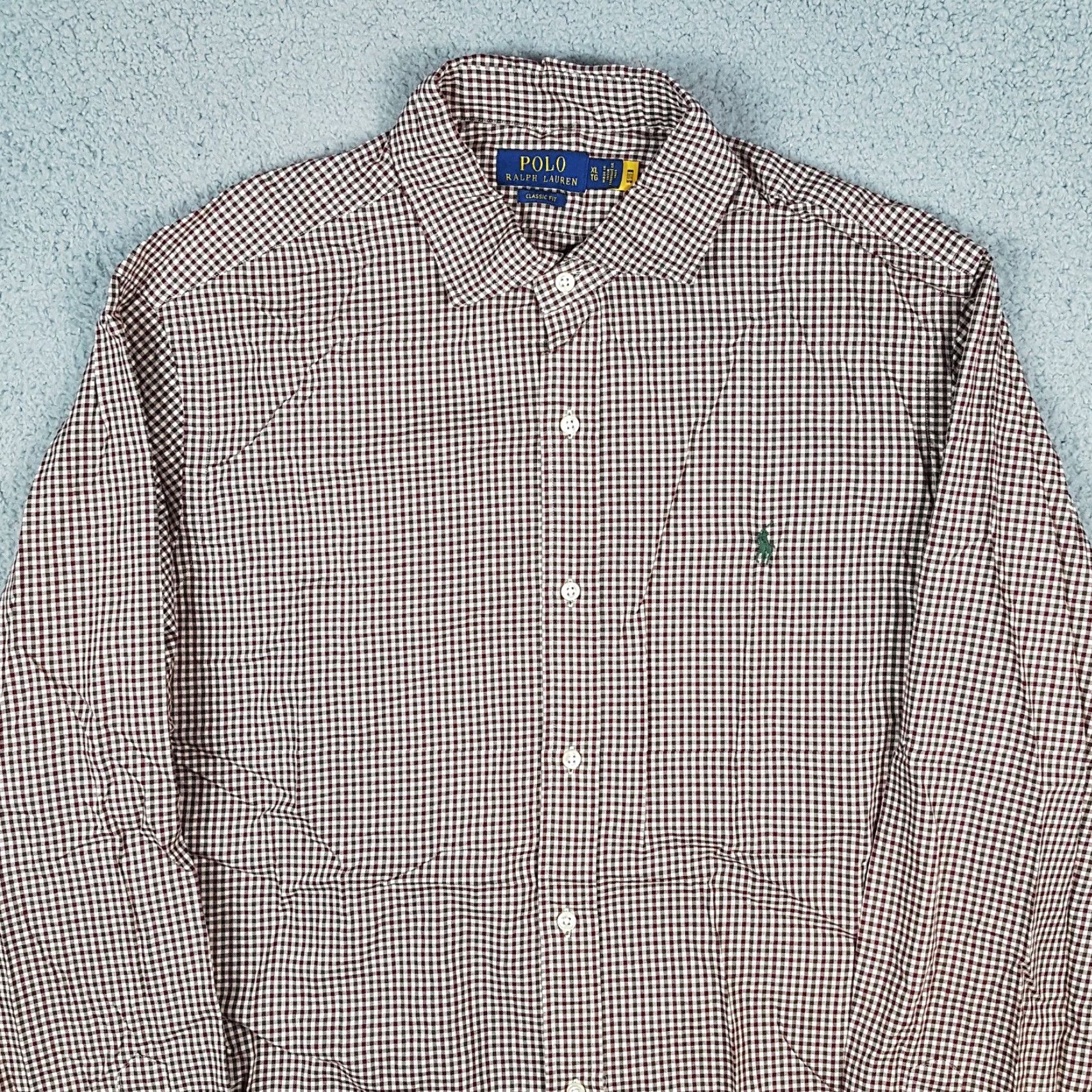 Polo Ralph Lauren Vintage Polo Ralph Lauren Men's XL Button-Down Collared Shirt Plaid Gingham Long Sleeve Cotton Retro 90s Workwear Size US XL / EU 56 / 4 - 2 Thumbnail