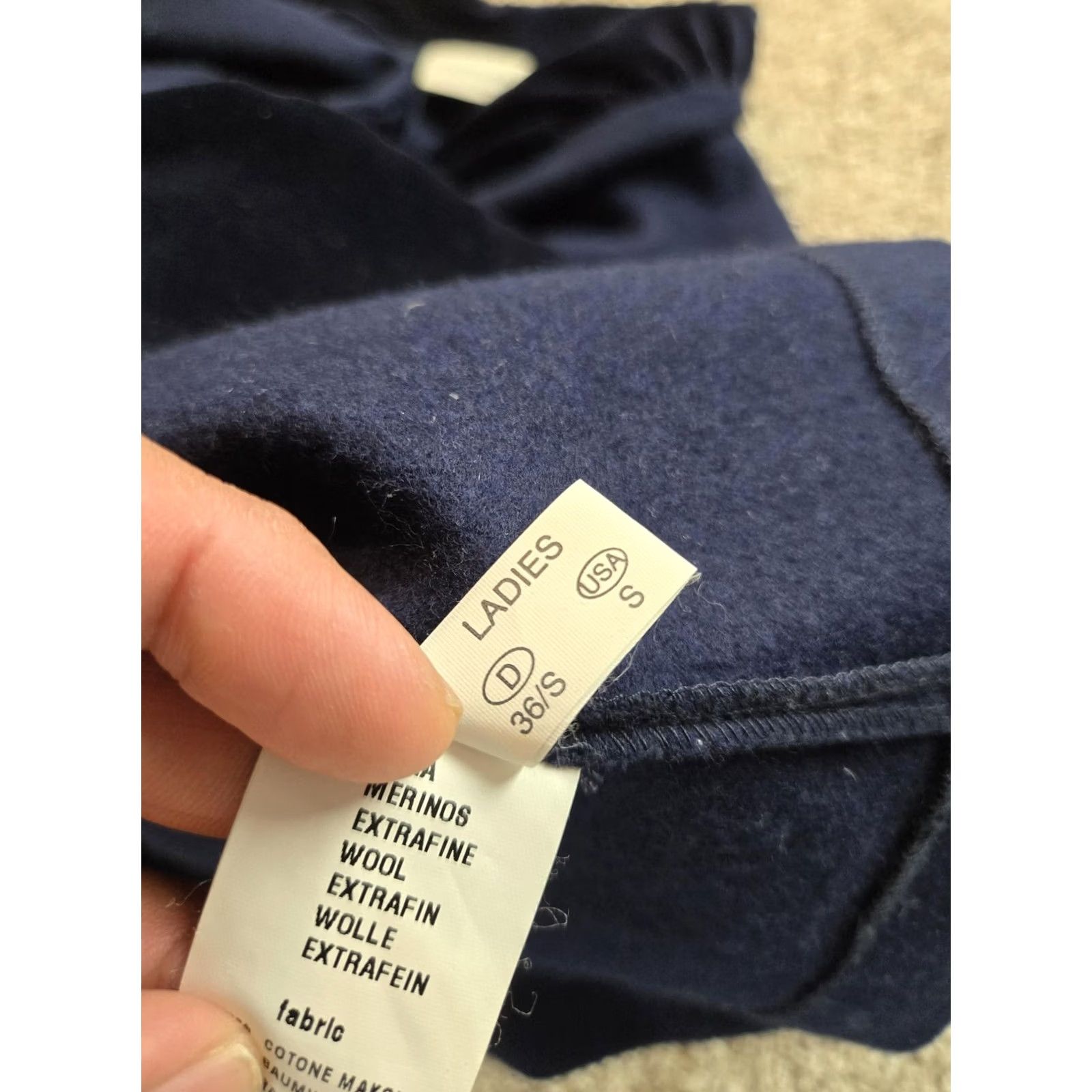 Fabiana Filippi VINTAGE Fabiana Filippi Blazer Jacket S Blue Wool Velvet Shawl Collar Italy Women Regular Button Three-Button Lined Tailored Dry Clean Only Size S / US 4 / IT 40 - 6 Thumbnail