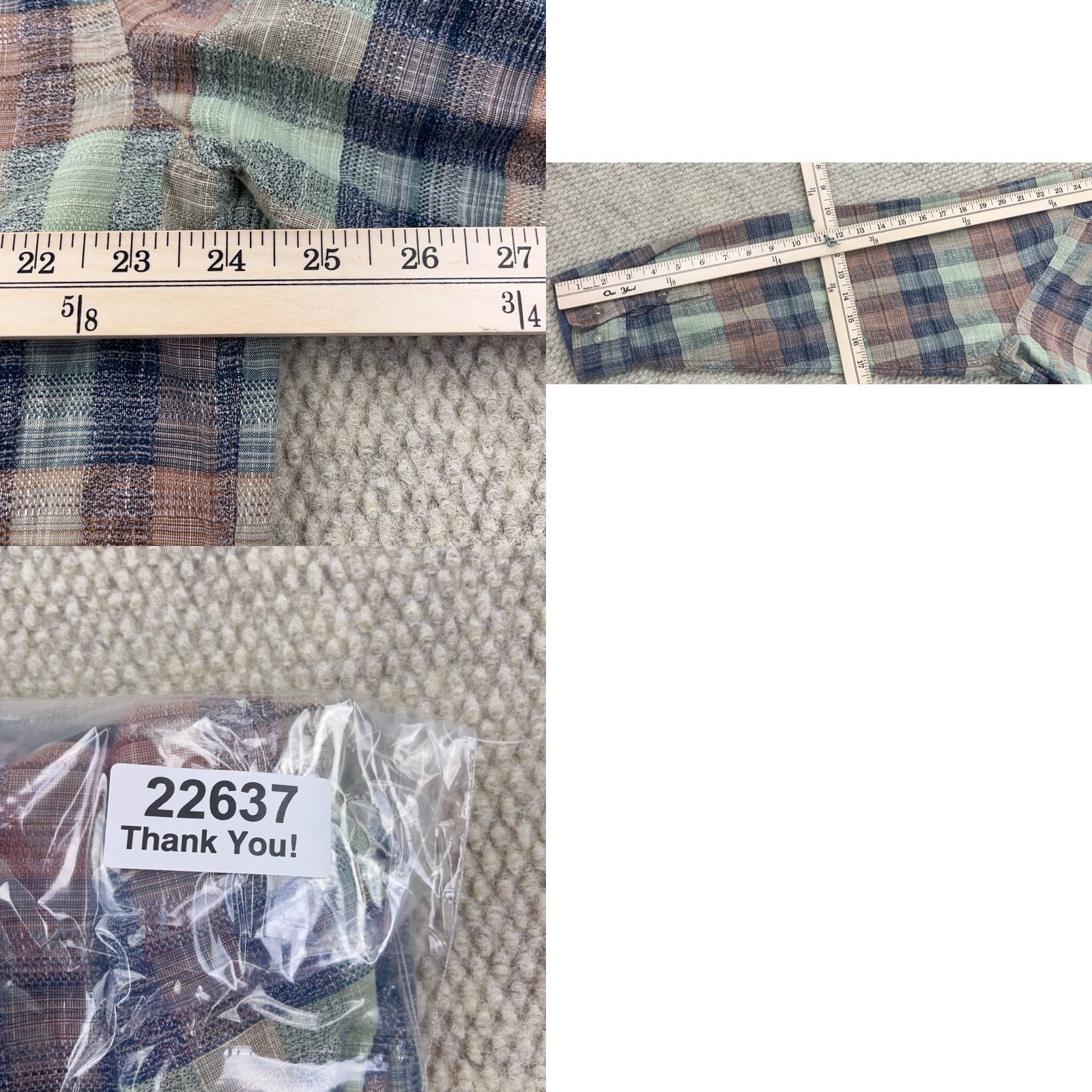 Carbon2Cobalt Carbon 2 Cobalt Shirt Men XL Multicolor Blue Green Striped Plaid Flannel Button-Up Size US XL / EU 56 / 4 - 8 Thumbnail