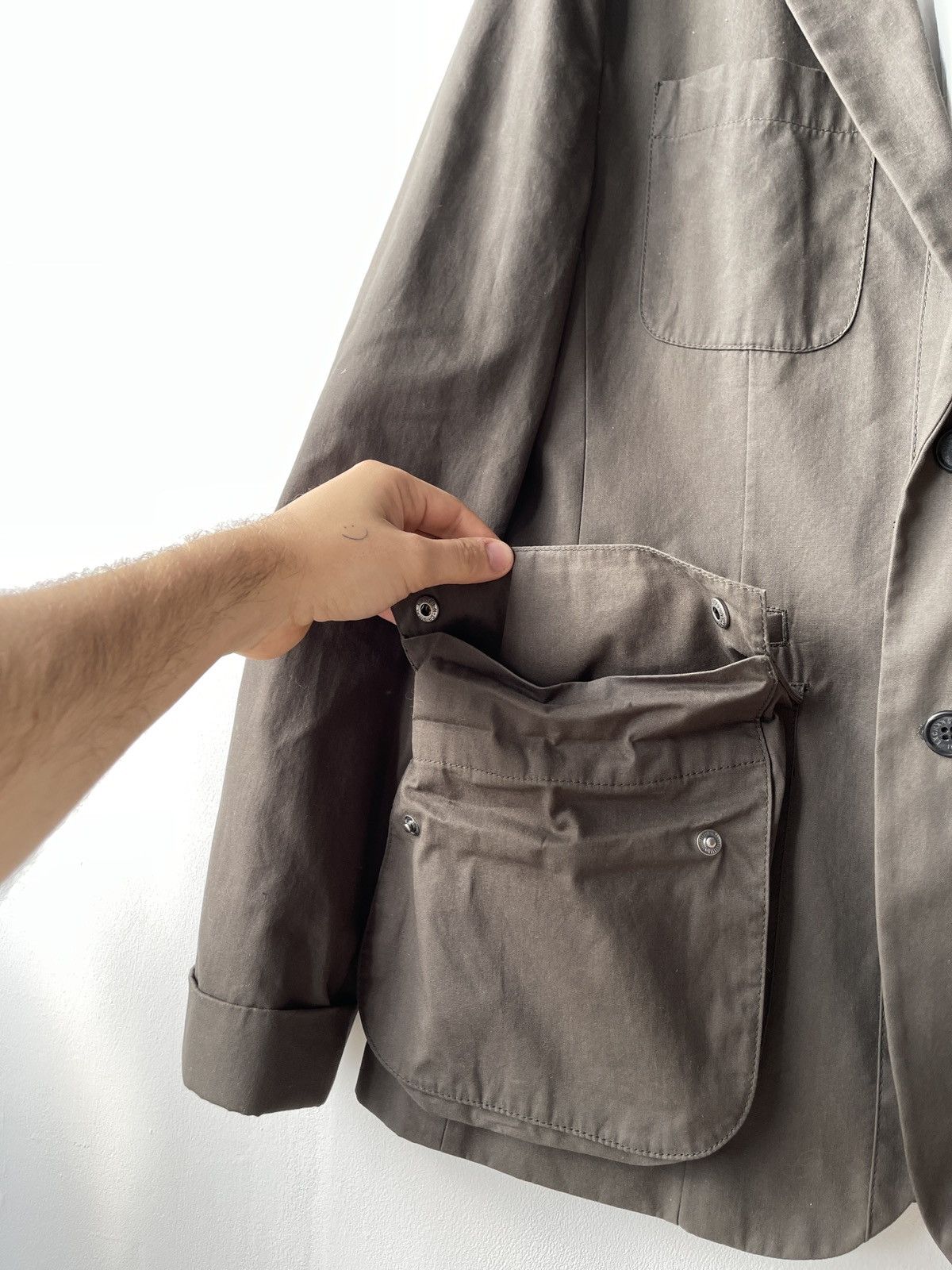 Armani Exchange Armani Exchange Men's M Brown Utility Field Blazer Jacket Size US M / EU 48-50 / 2 - 10 Thumbnail