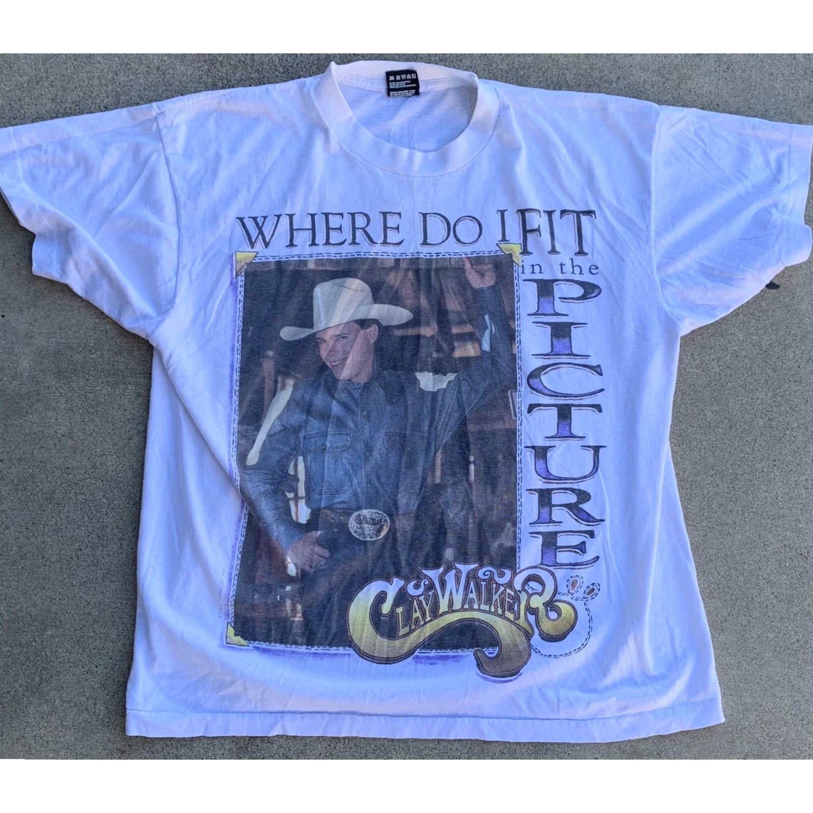 Fruit Of The Loom VINTAGE Clay Walker where do I fit in the picture tour 1994 band concert tee XL Size US XL / EU 56 / 4 - 7 Thumbnail